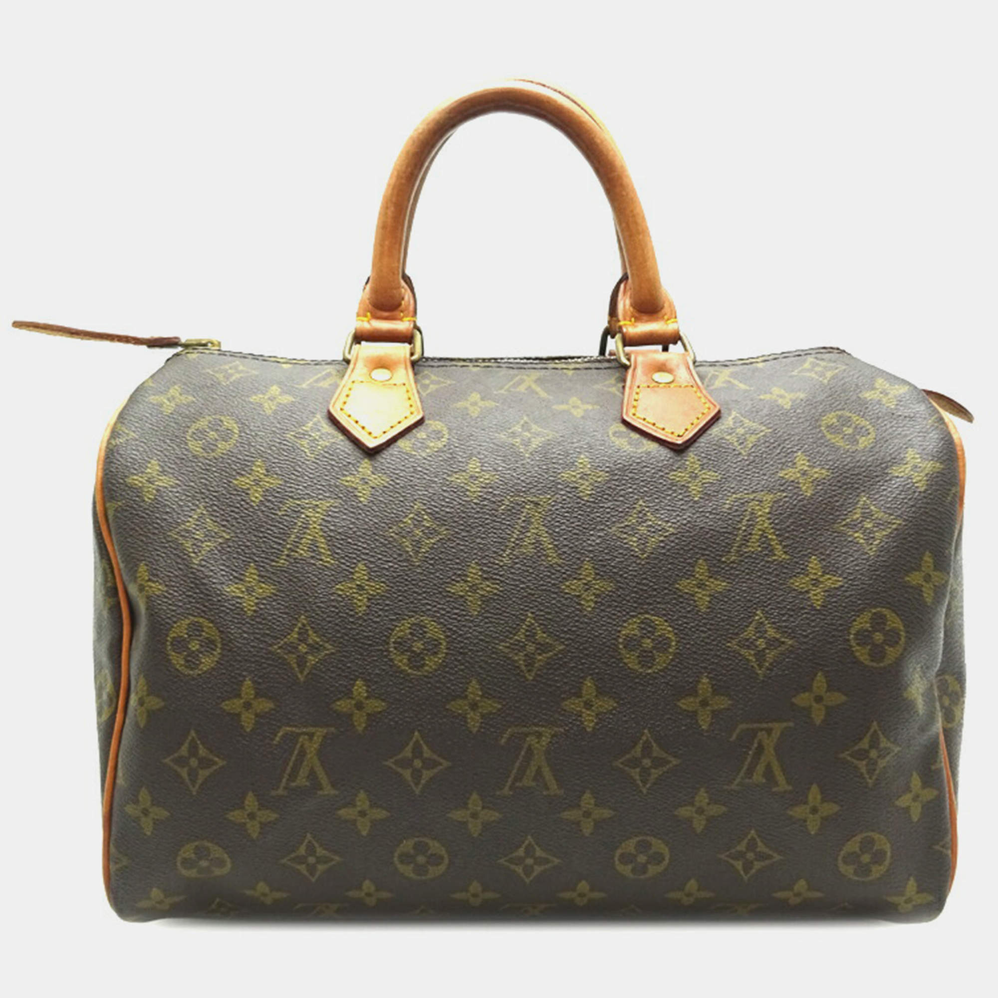 Louis Vuitton Brown Monogram Canvas Speedy 30 Top Handle Bag