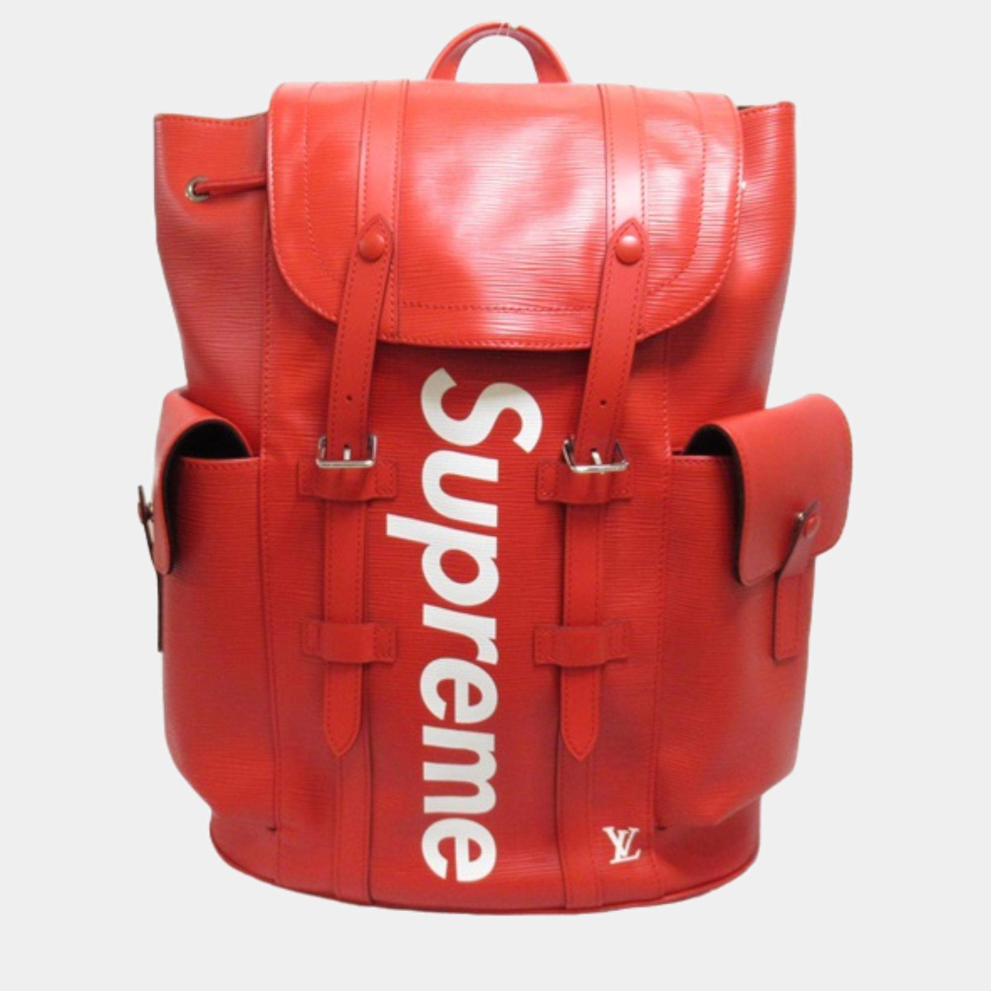 Supreme red deals leather bag