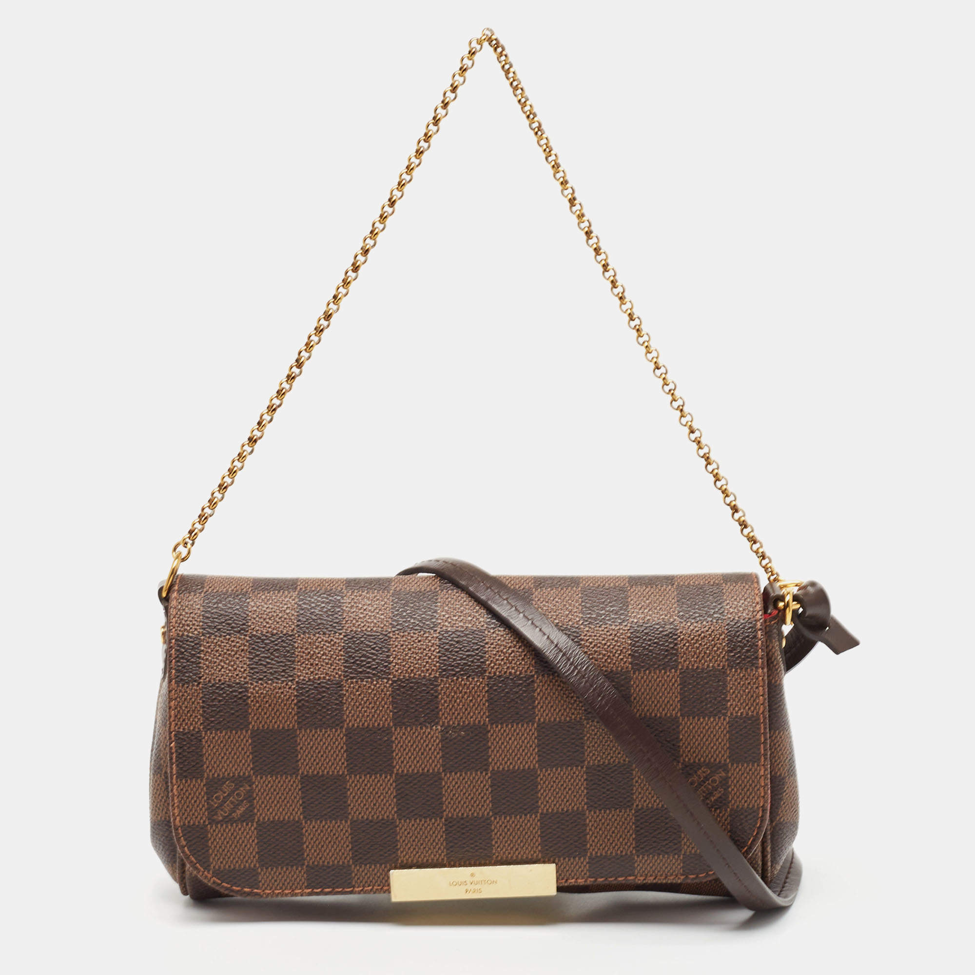 Pre Owned Louis Vuitton Damier Ebene Canvas Favorite PM Bag