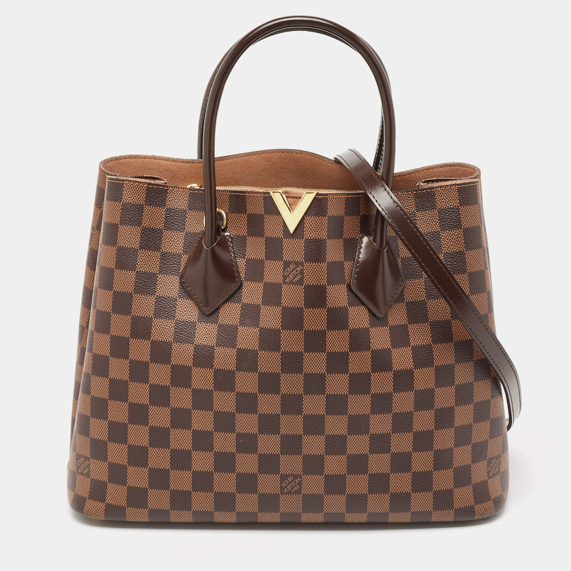 Pre Owned Louis Vuitton Damier Ebene Canvas Kensington Bag