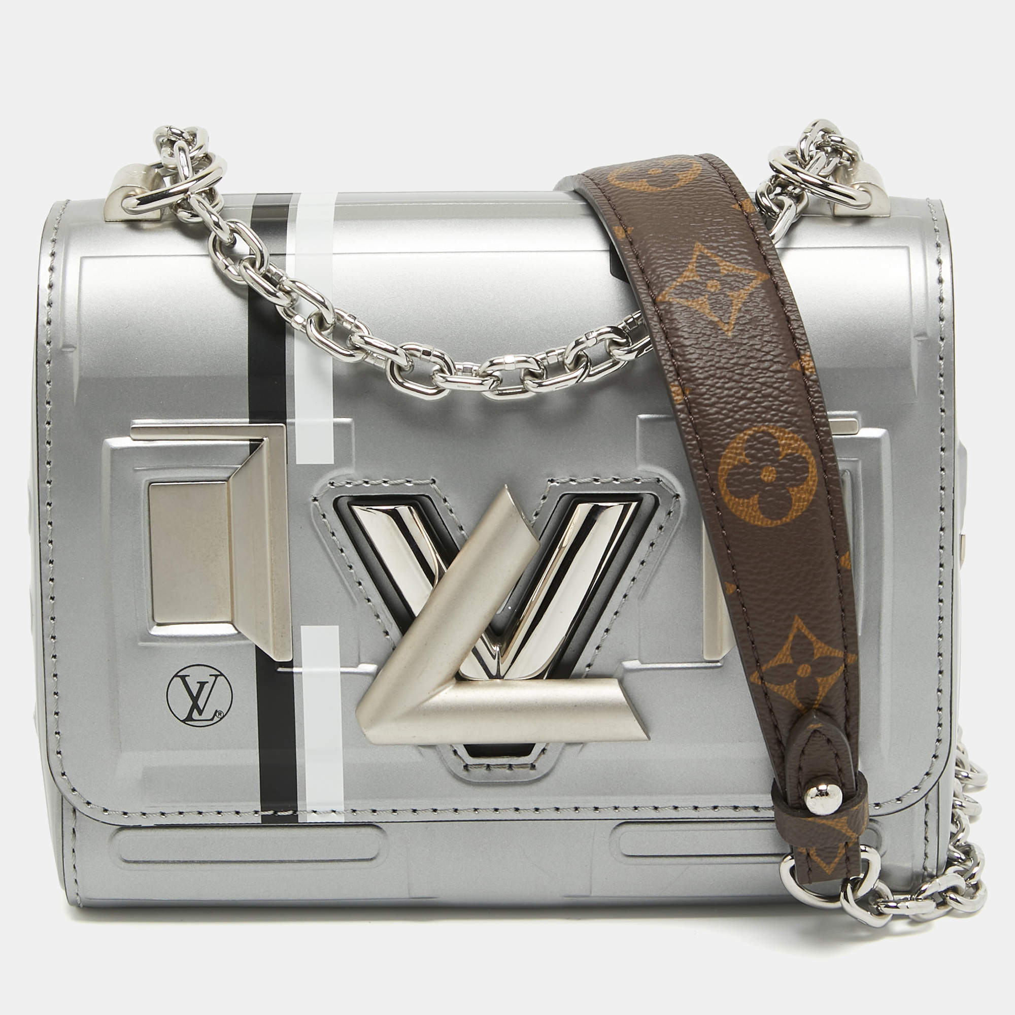 Louis Vuitton Grey Leather Spaceship Twist PM Bag