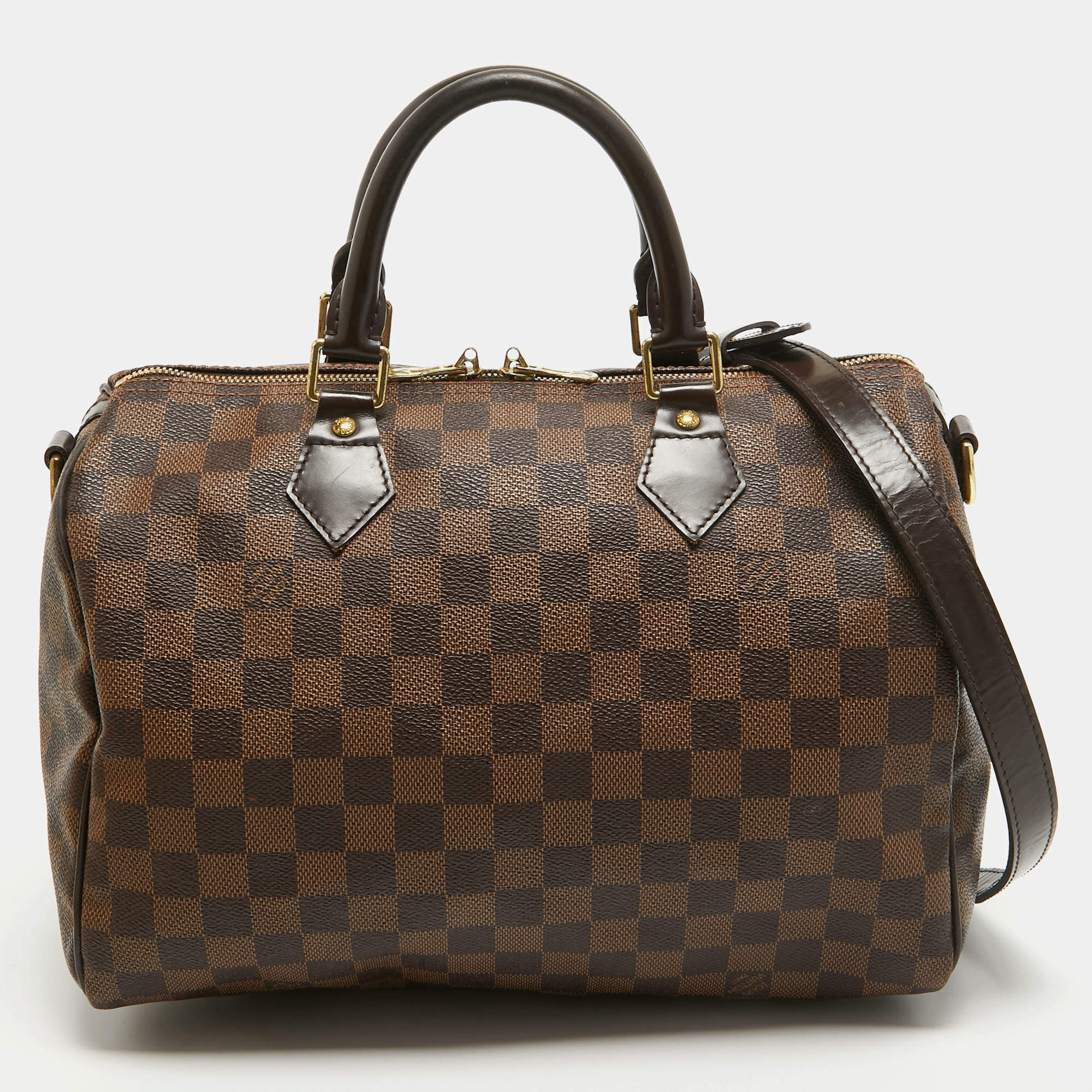 Pre Owned Louis Vuitton Damier Ebene Canvas Speedy 30 Bandoulière 