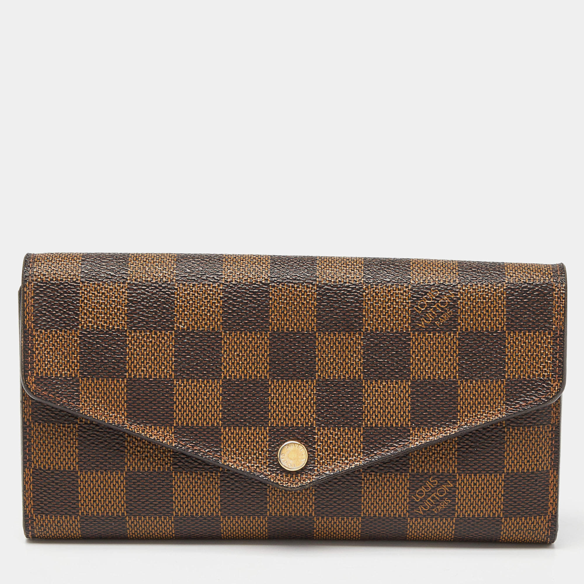 Louis Vuitton Damier Ebene Canvas Sarah Wallet