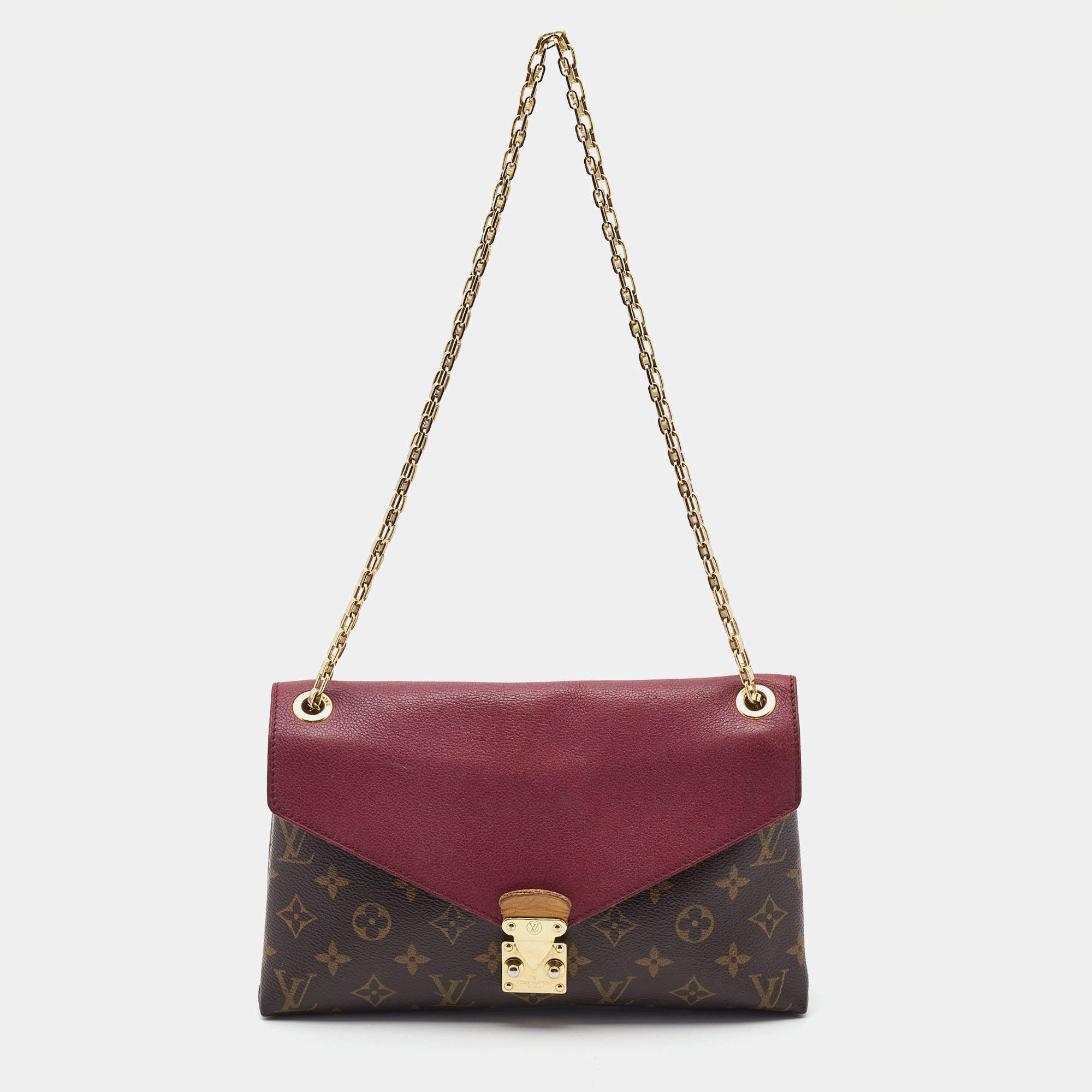 Pre Owned Louis Vuitton Monogram Canvas and Leather Pallas Chain Bag
