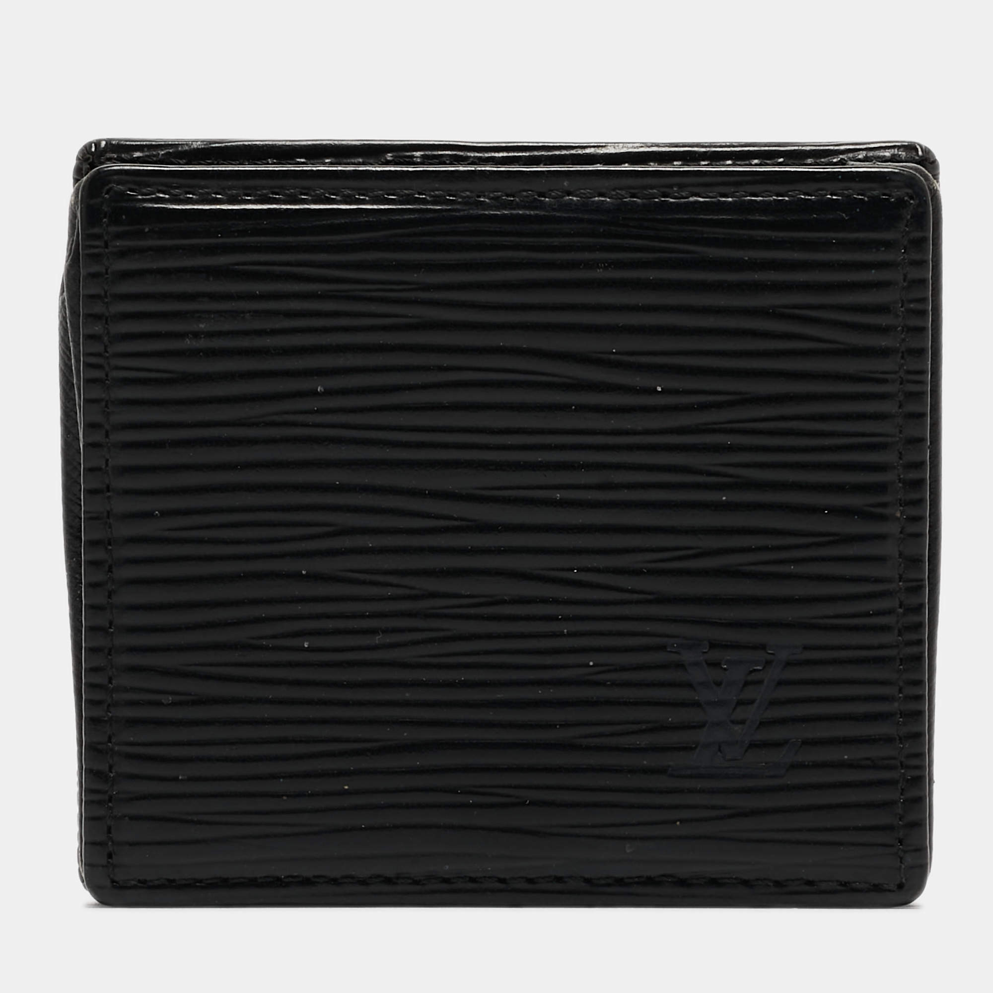 Louis Vuitton Black Epi Leather Porte-Monnaie Boite Coin Purse