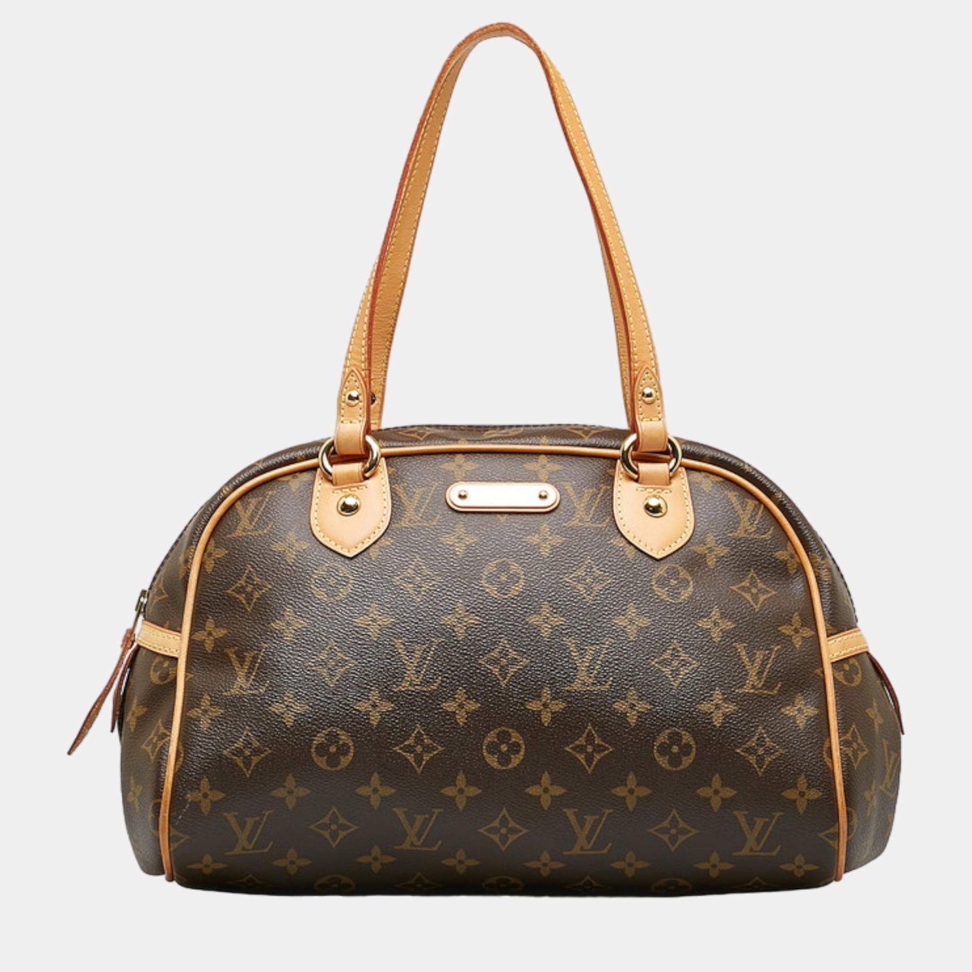 Louis Vuitton Brown Canvas Monogram Montorgueil PM  Handbag