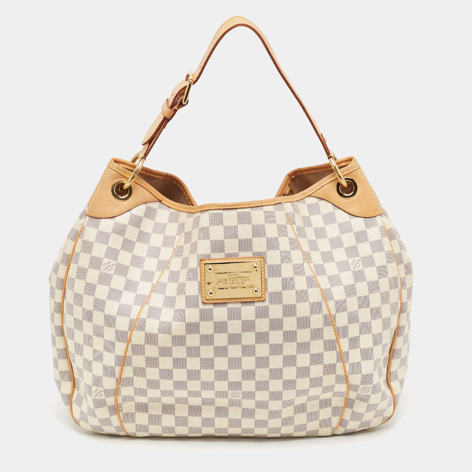 Pre Owned Louis Vuitton Damier Azur Canvas Galliera GM Bag