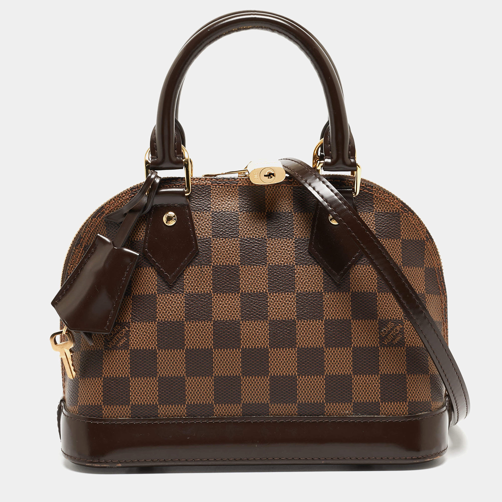 Pre Owned Louis Vuitton Damier Ebene Canvas Alma BB Bag