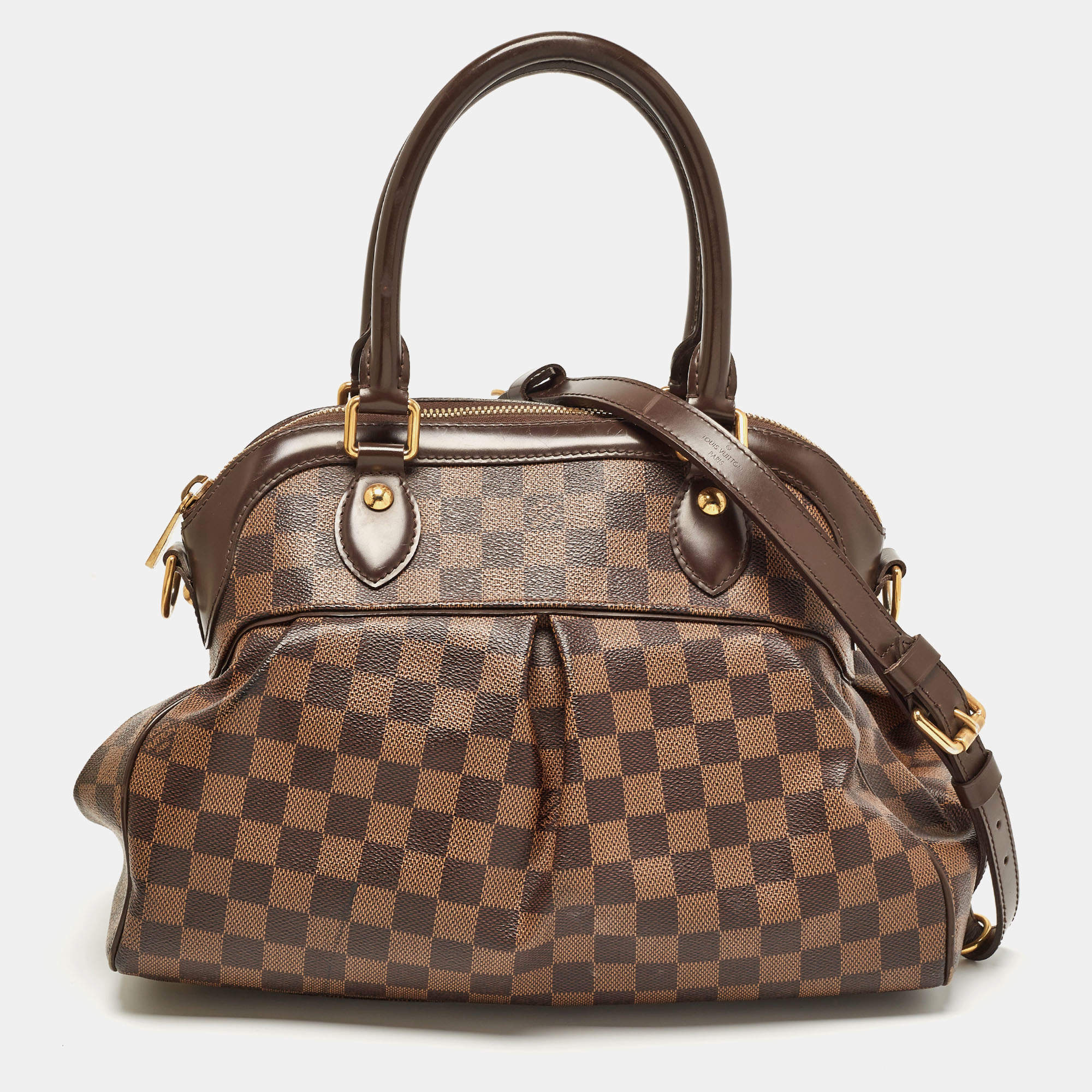 Pre Owned Louis Vuitton Damier Ebene Canvas Trevi PM Bag