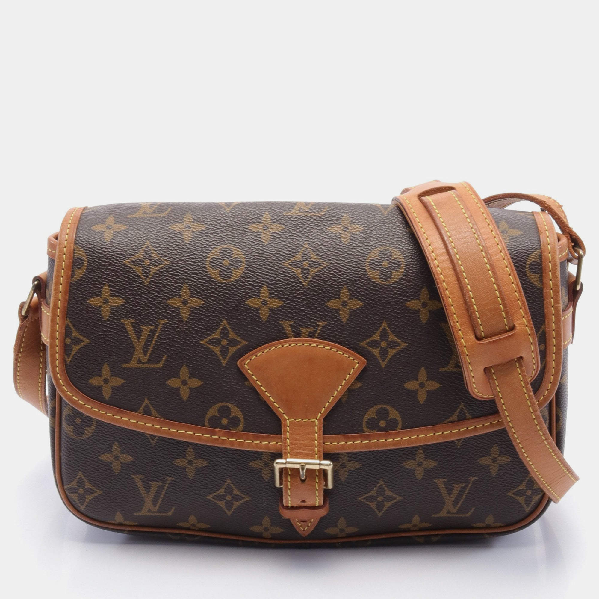 Louis Vuitton Sologne Monogram Shoulder bag PVC Leather Brown Louis ...