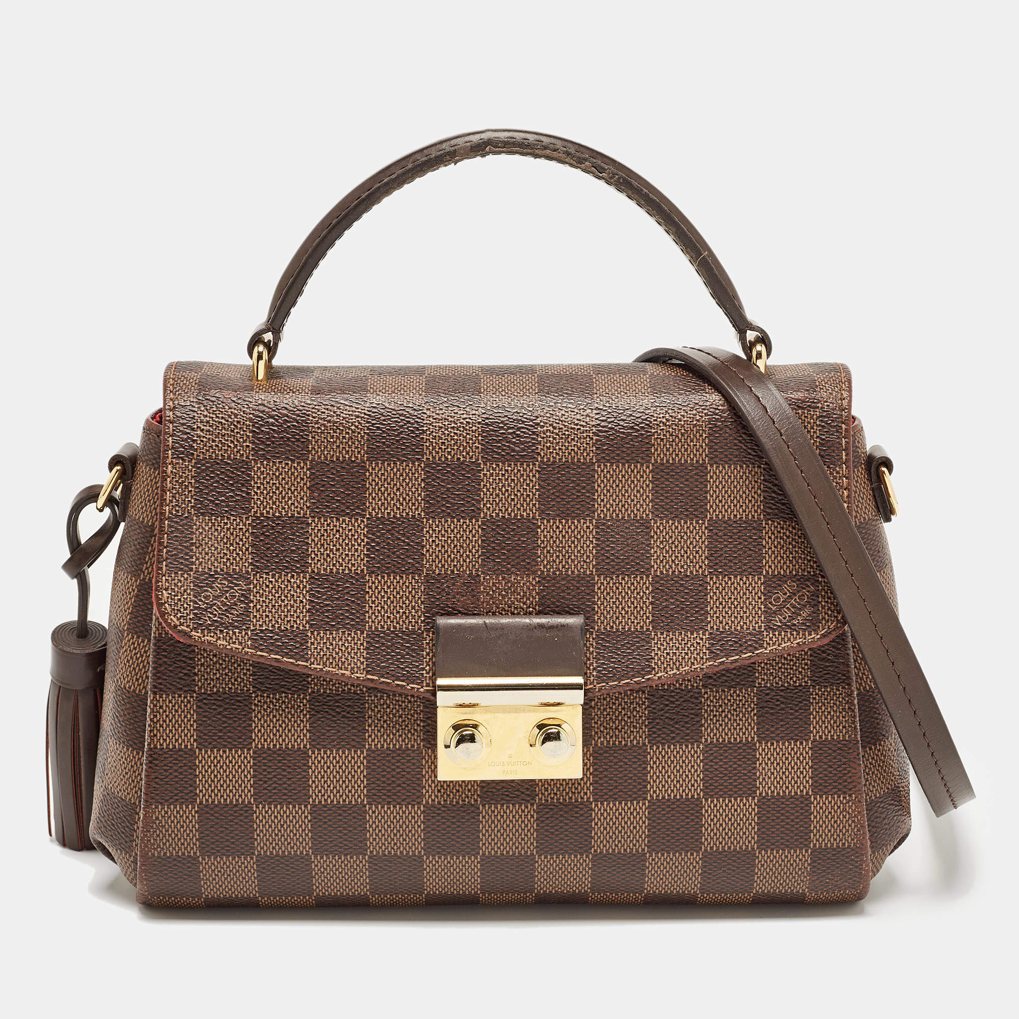 Pre Owned Louis Vuitton Damier Ebene Canvas Croisette Bag