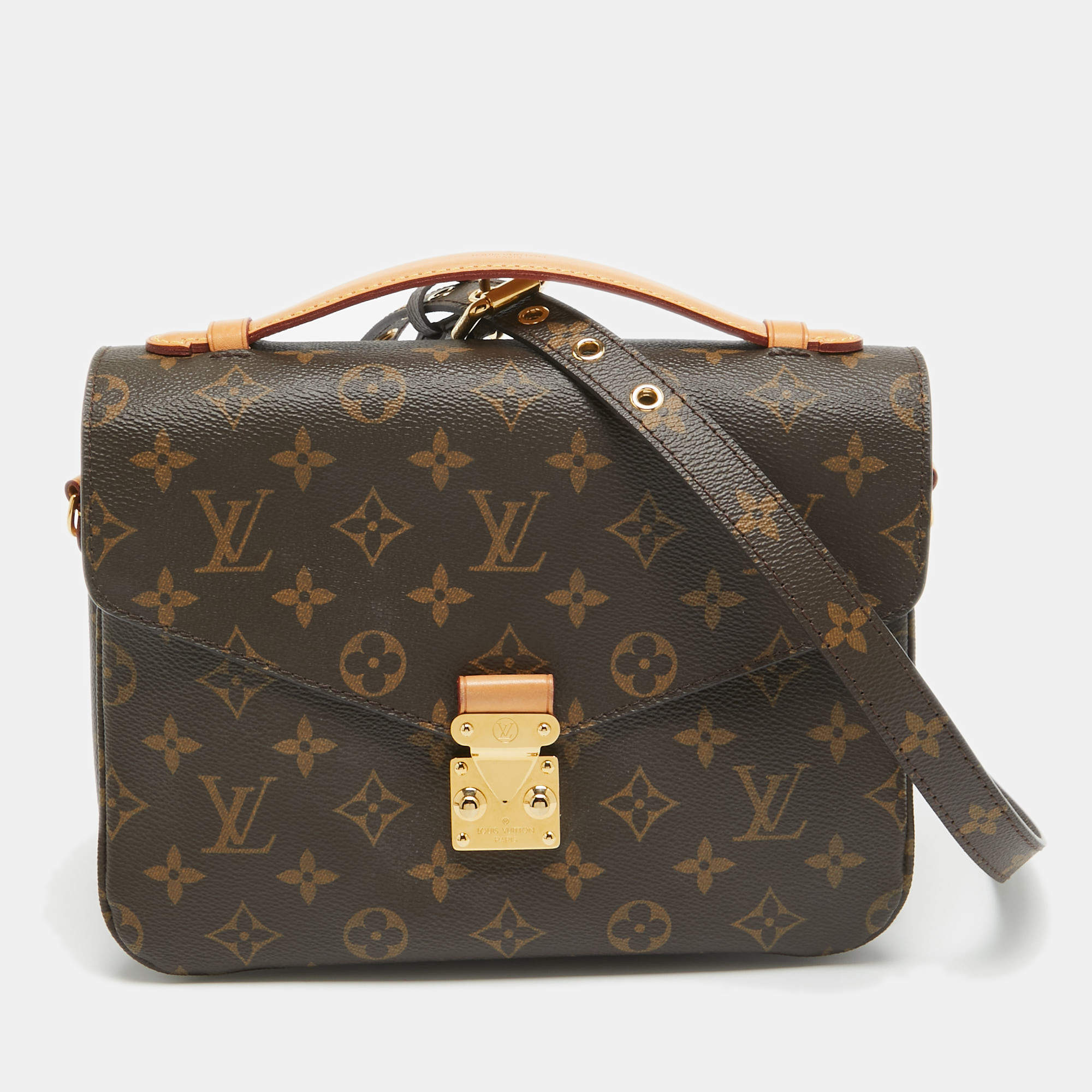 Pre Owned Louis Vuitton Monogram Canvas Pochette Metis Bag
