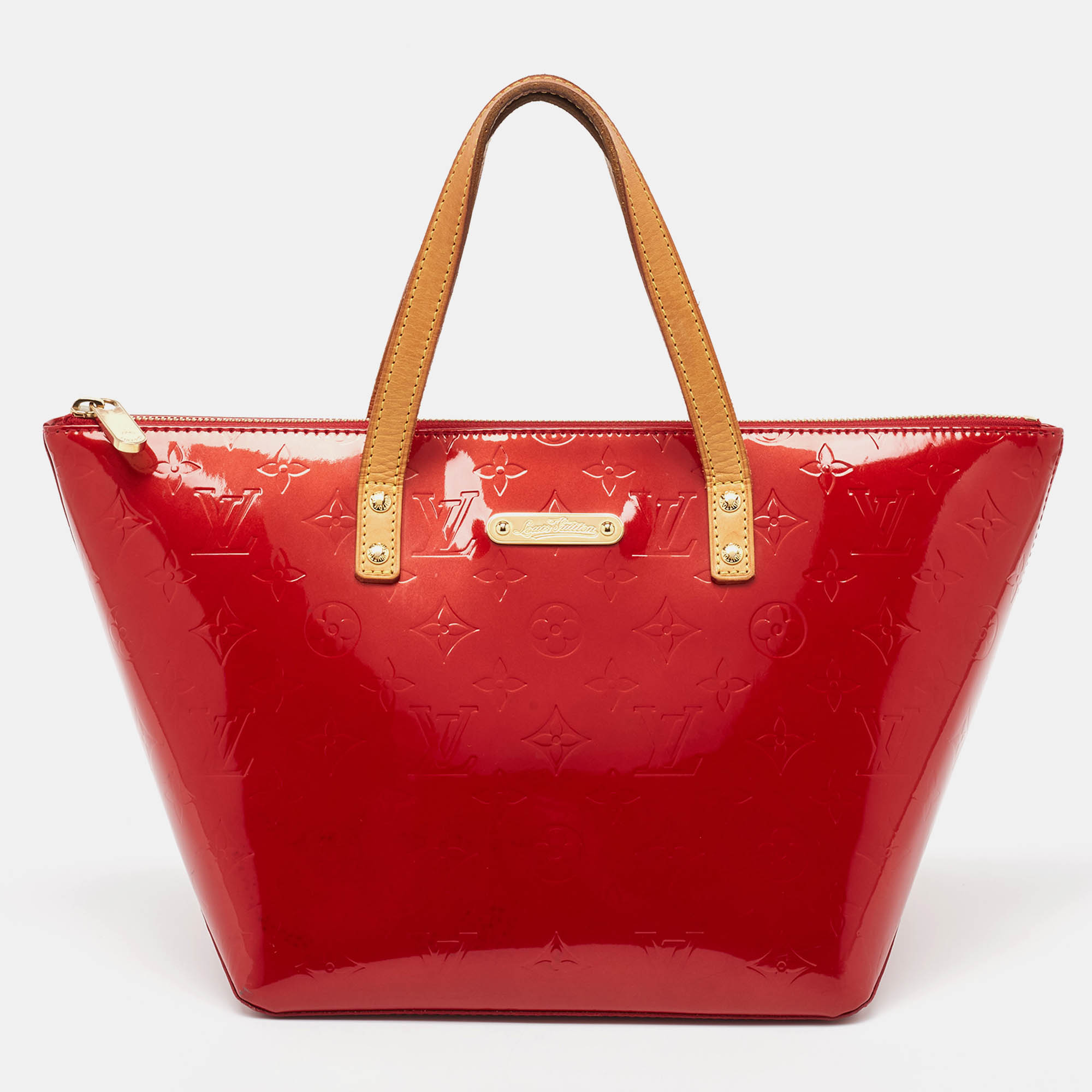 Pre Owned Louis Vuitton Pomme D’amour Monogram Vernis Bellevue PM Bag