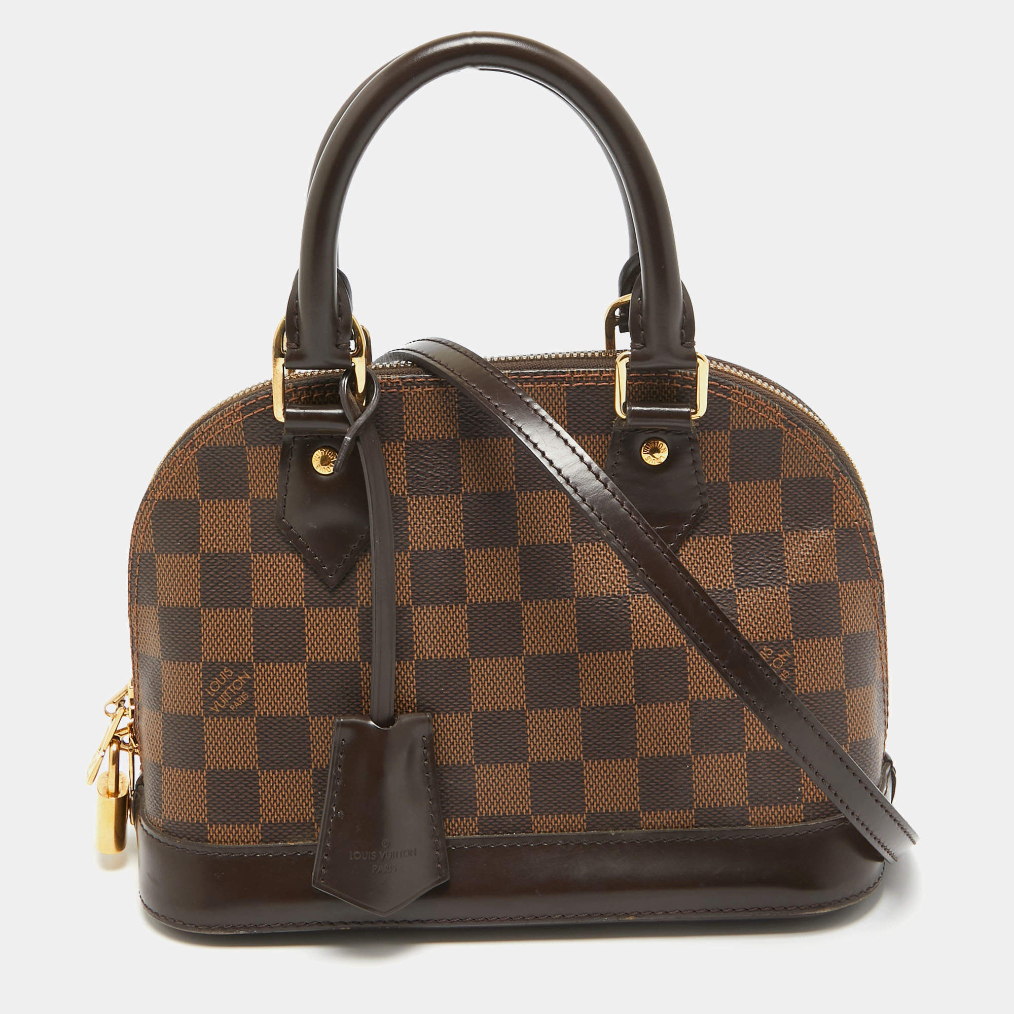 Pre Owned Louis Vuitton Damier Ebene Canvas Alma BB Bag