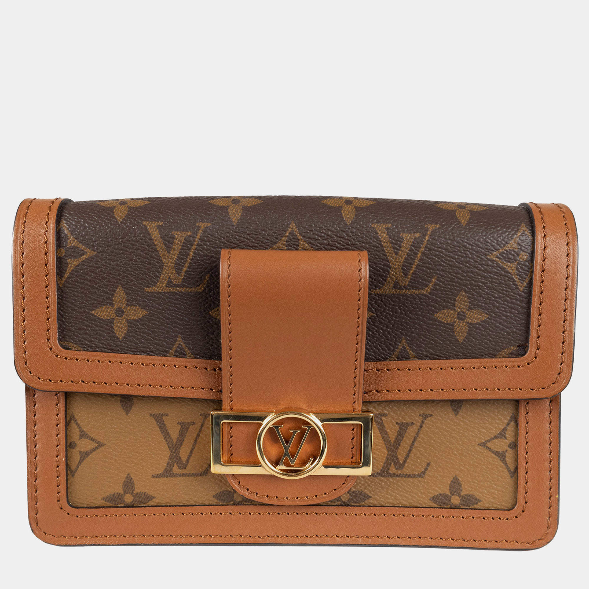 Louis Vuitton Monogram Reverse Canvas Dauphine Bumbag - '10s Brown Leather