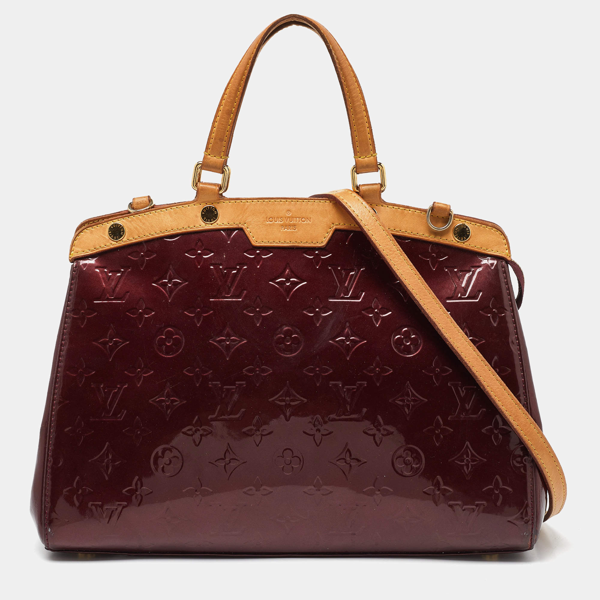 مملوكة مسبقًا Louis Vuitton Amarante Monogram Vernis Brea MM Bag