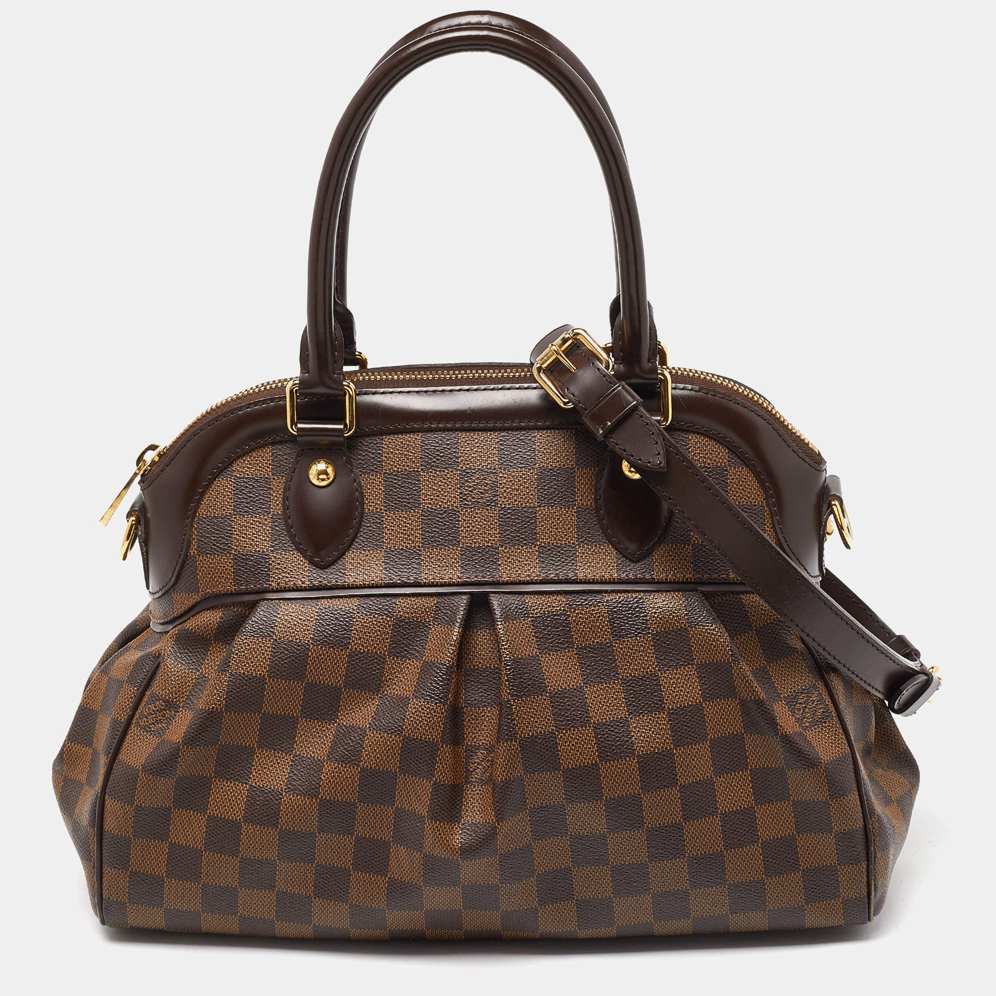 Pre Owned Louis Vuitton Damier Ebene Canvas Trevi PM Bag