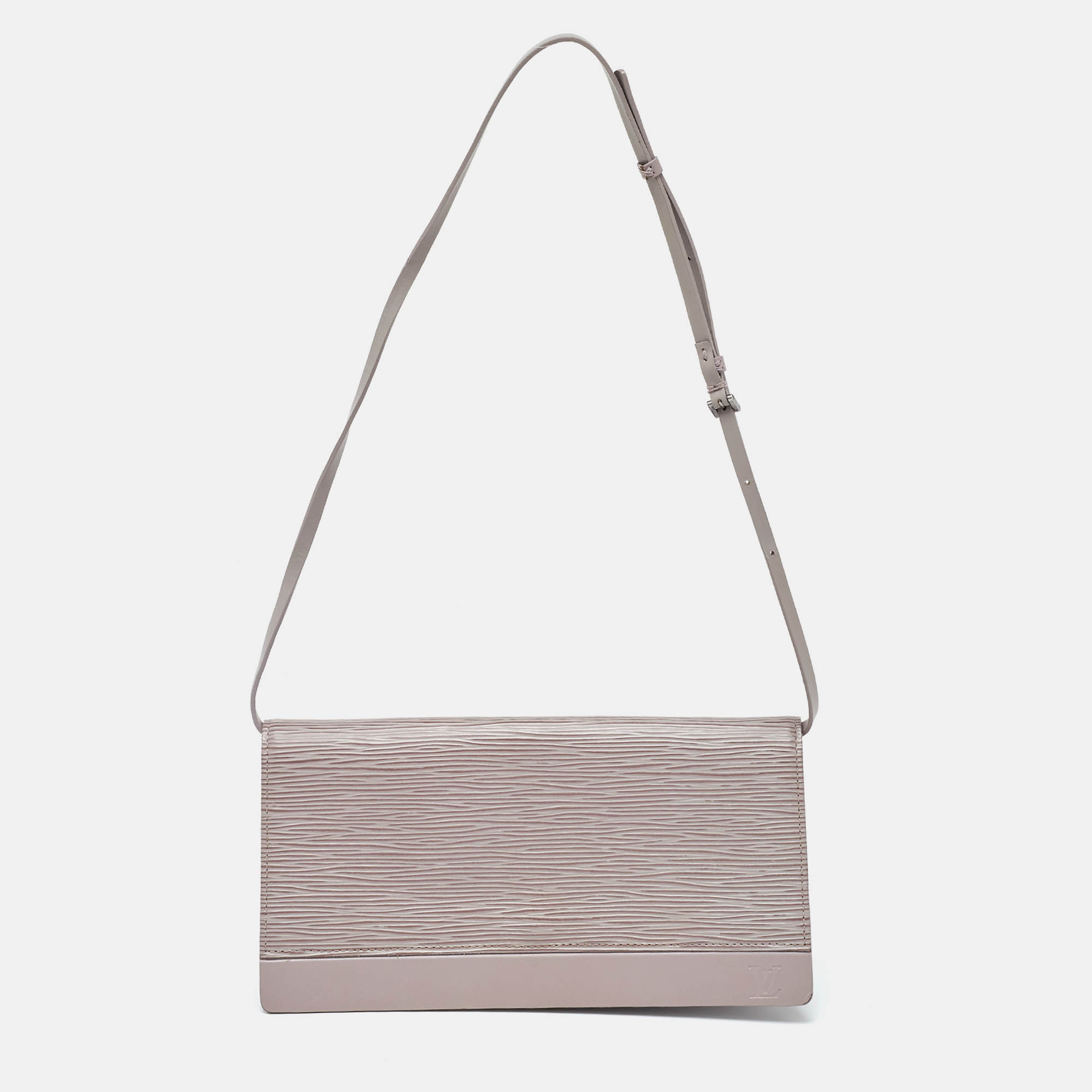 Pre Owned Louis Vuitton Lilac Epi Leather Honfleur Clutch Bag