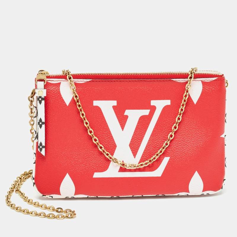 Pre Owned Louis Vuitton Multicolor Monogram Canvas Double Zip Pochette