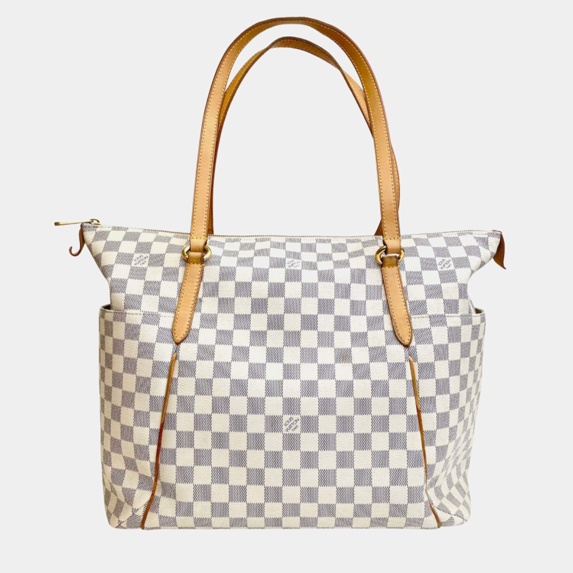 Louis Vuitton White Damier Azur Canvas Totally GM Satchel