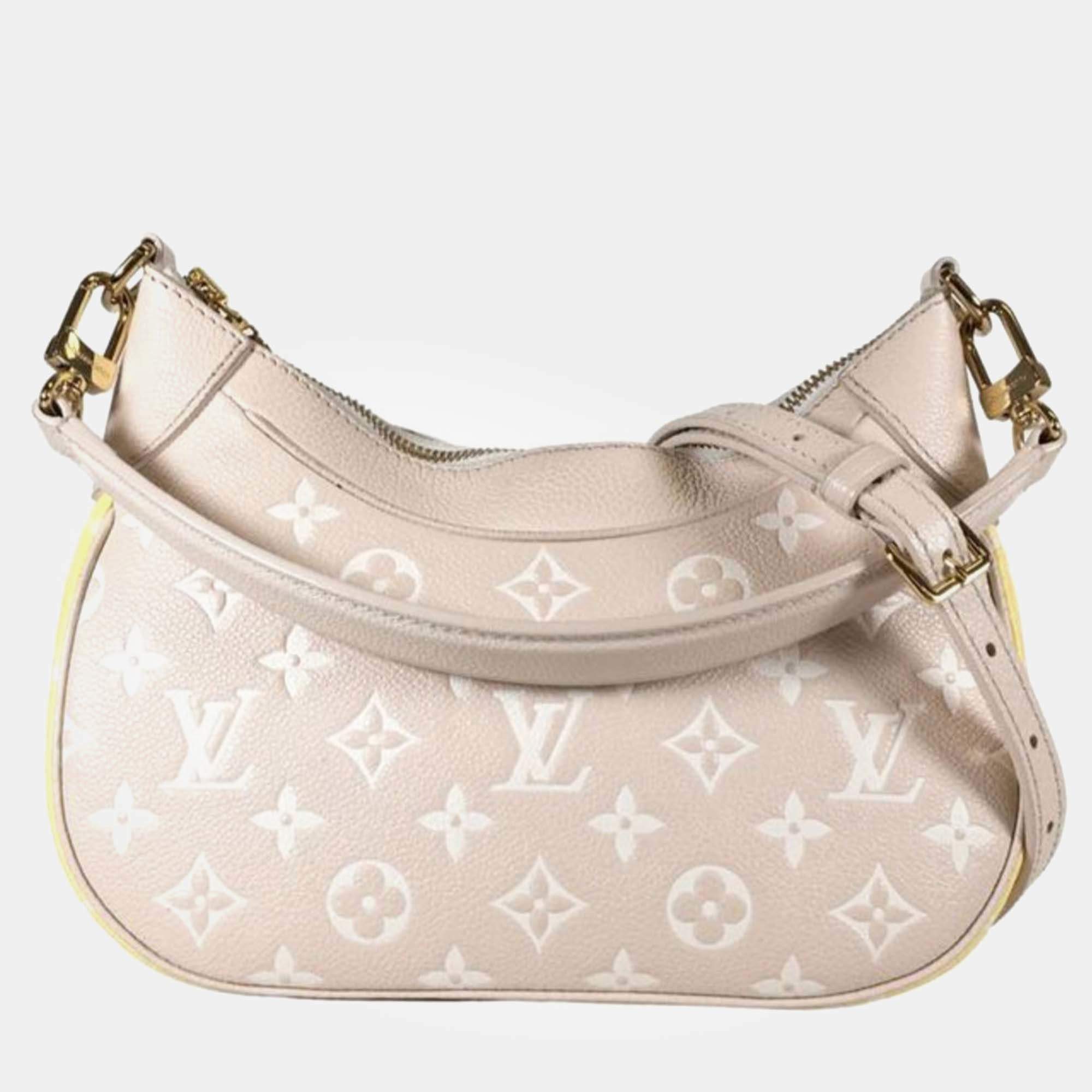 Louis Vuitton Beige/Pink/Yellow Monogram Empriente Leather Spring In The City Bagatelle Hobo Bag