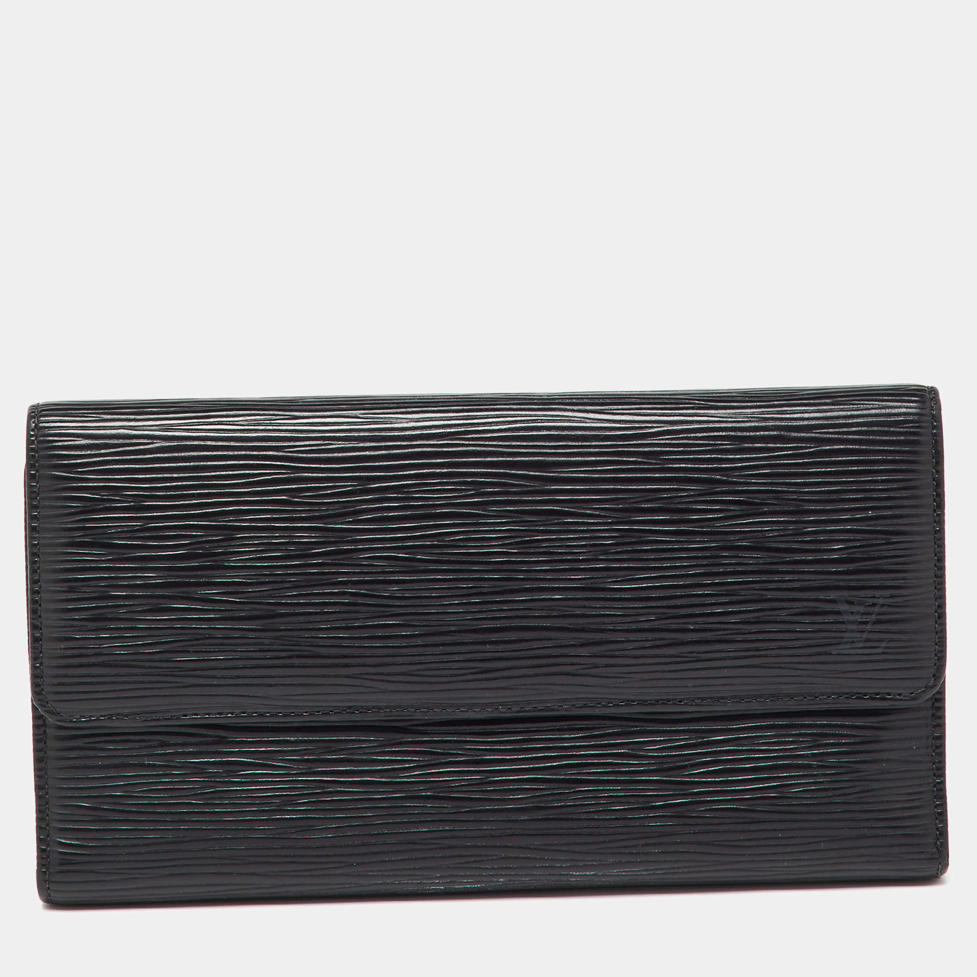 Louis Vuitton Black Epi Leather  Porte Tresor Wallet