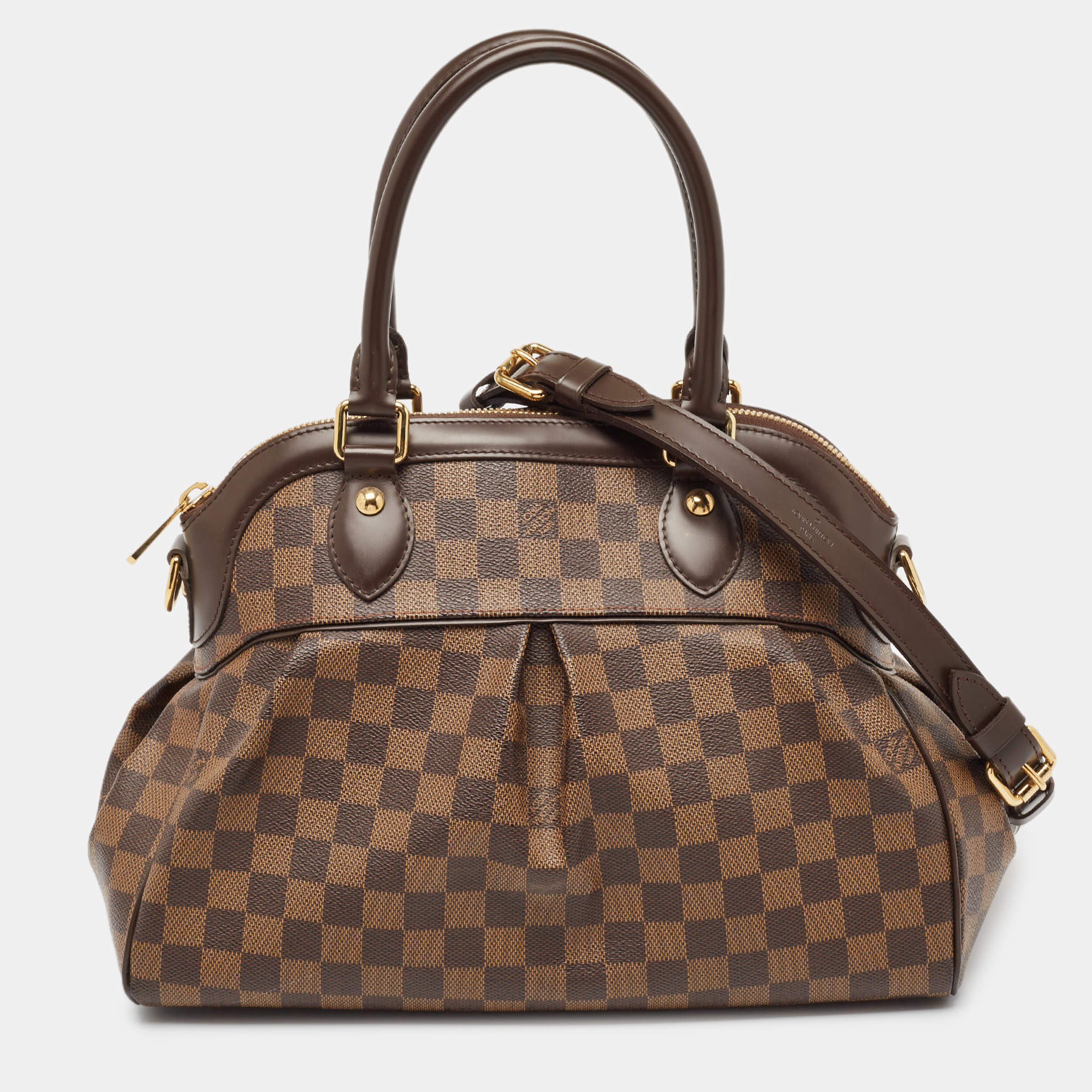 Pre Owned Louis Vuitton Damier Ebene Canvas Trevi PM Bag