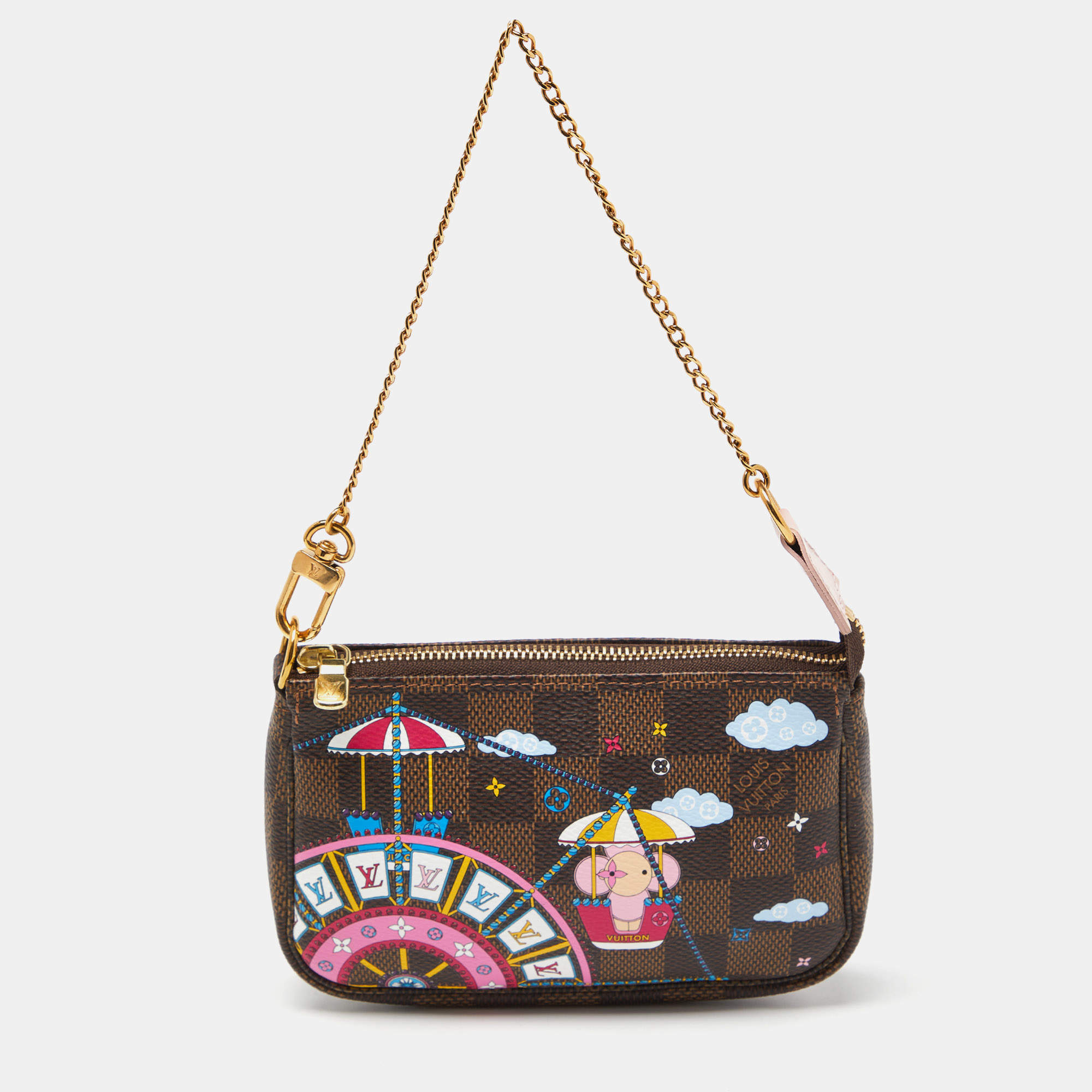 مملوكة مسبقًا Louis Vuitton Damier Ebene Canvas Mini Vivienne Pochette Accessoires 