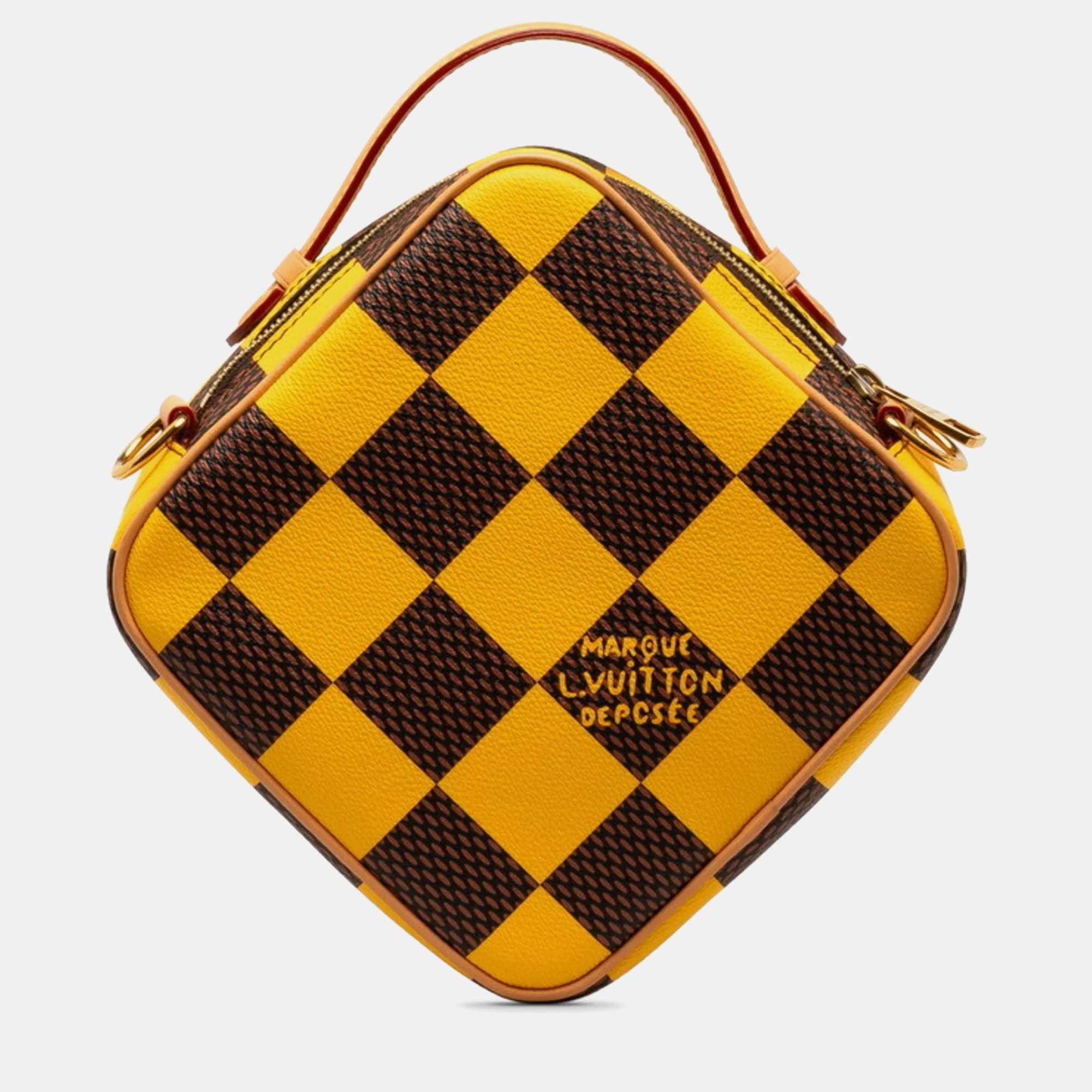 Louis Vuitton Volcano Orange Damier Pop Chess Handbag