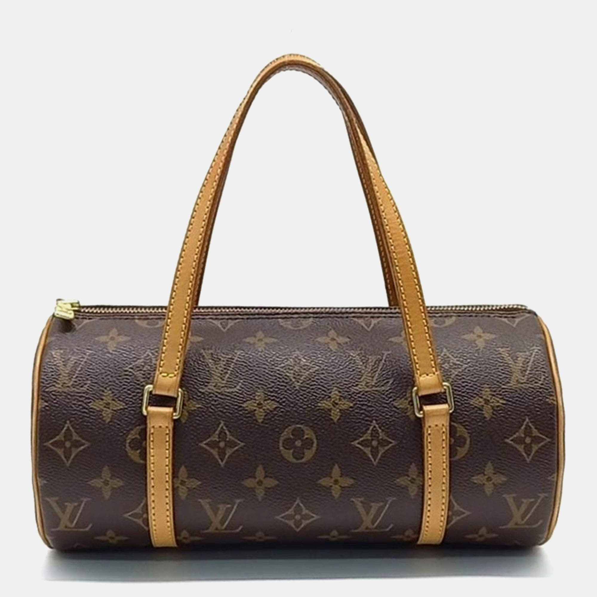 Pre Owned Louis Vuitton Brown Monogram Papillon Top Handle Bag
