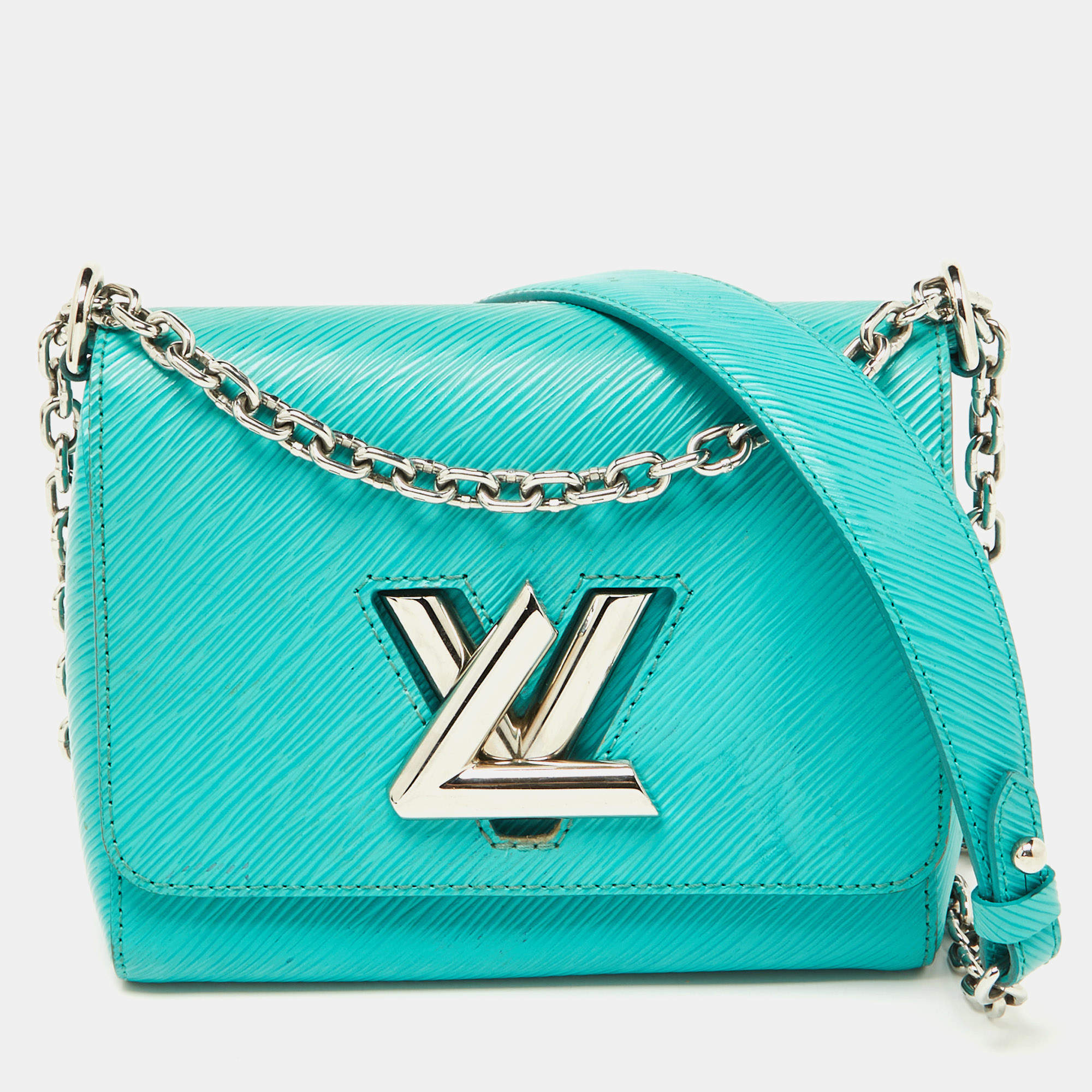 Louis Vuitton Turquoise Epi Leather Twist PM Bag