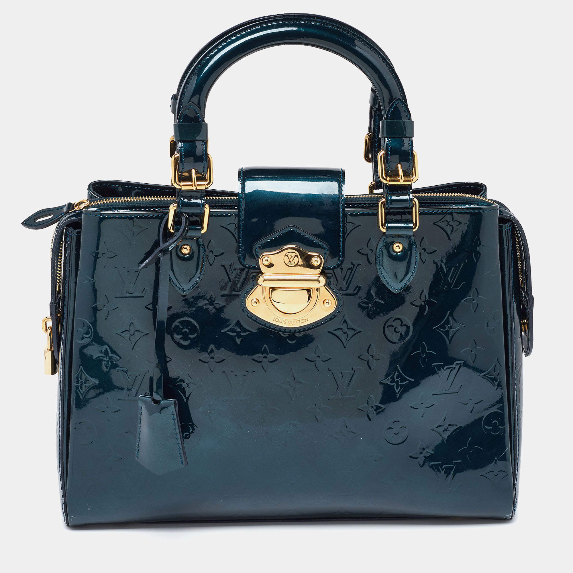 Louis Vuitton Bleu Nuit Monogram Vernis Melrose Avenue Bag