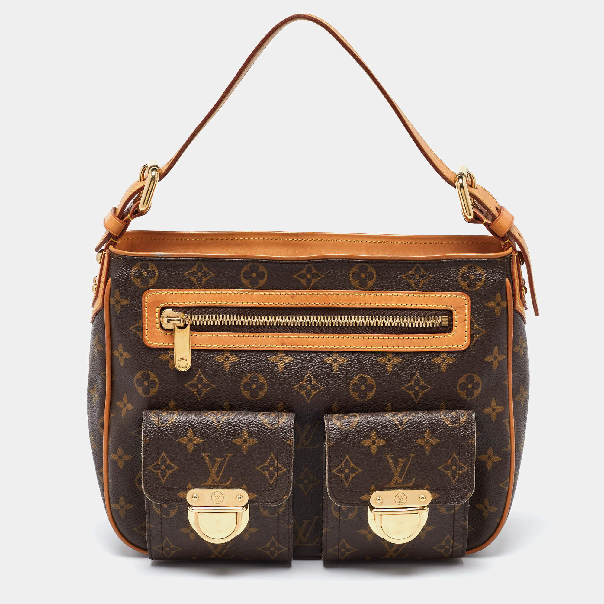 مملوكة مسبقًا Louis Vuitton Brown Monogram Canvas Hudson GM Bag
