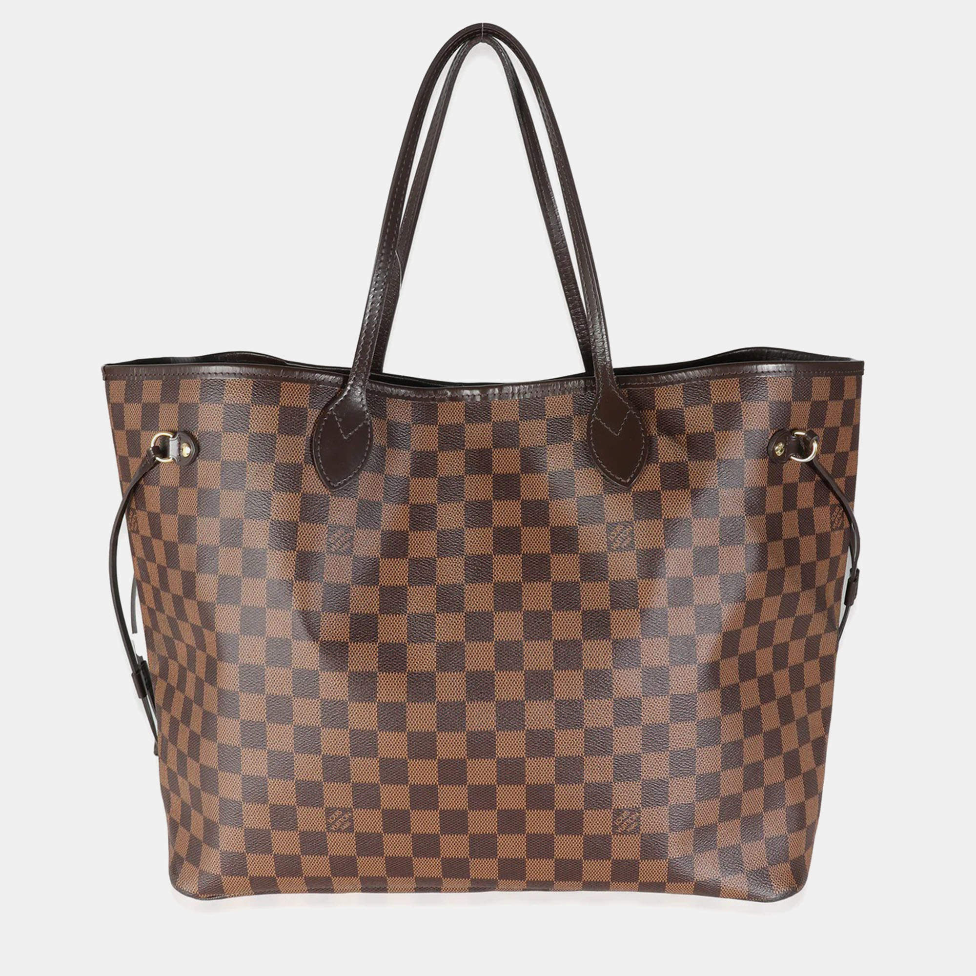 Louis Vuitton Brown Damier Ebene Canvas Neverfull GM Tote Bag