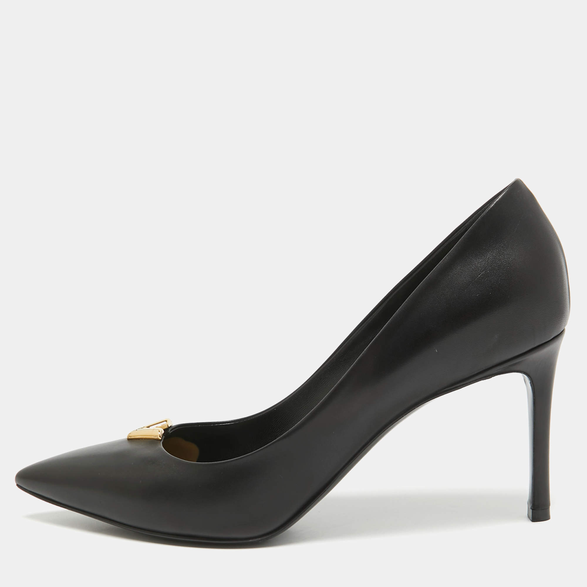 Louis Vuitton Black Leather Heartbreaker Pumps Size 41