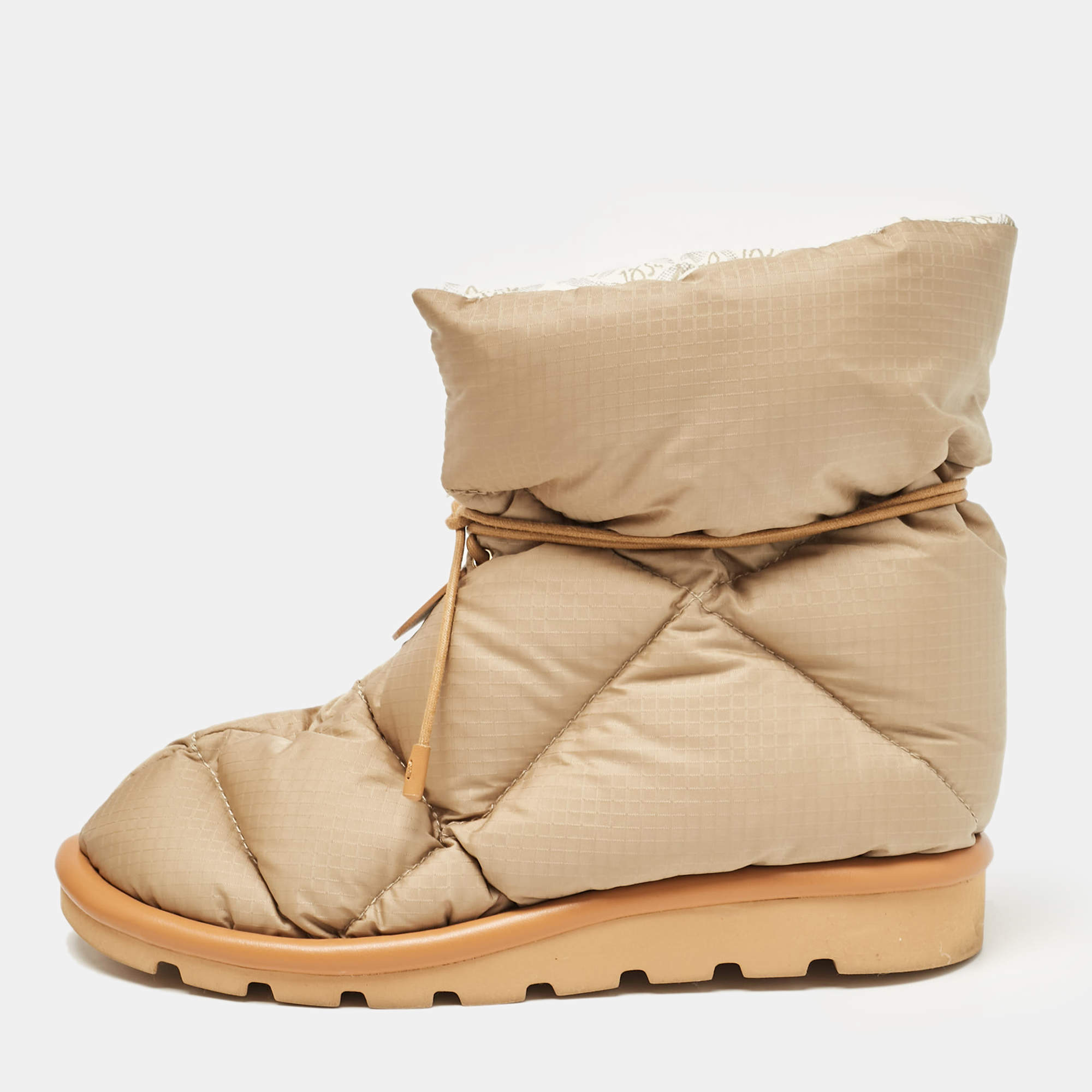 Louis Vuitton Beige Nylon Pillow Confort Boots Size 39