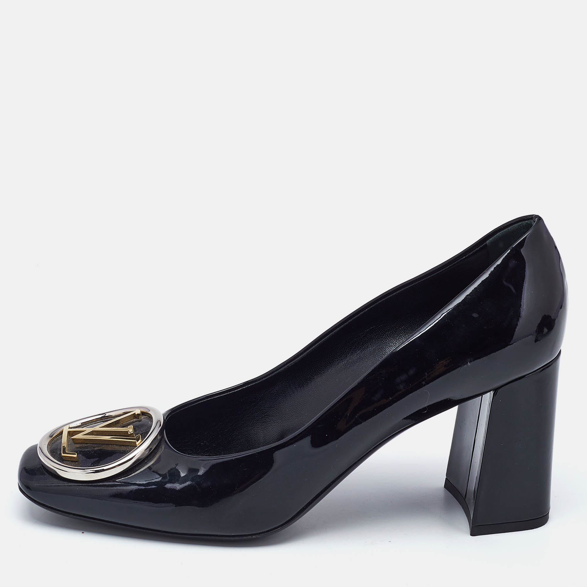 Louis Vuitton Black Patent Leather Madeleine Pumps Size 39