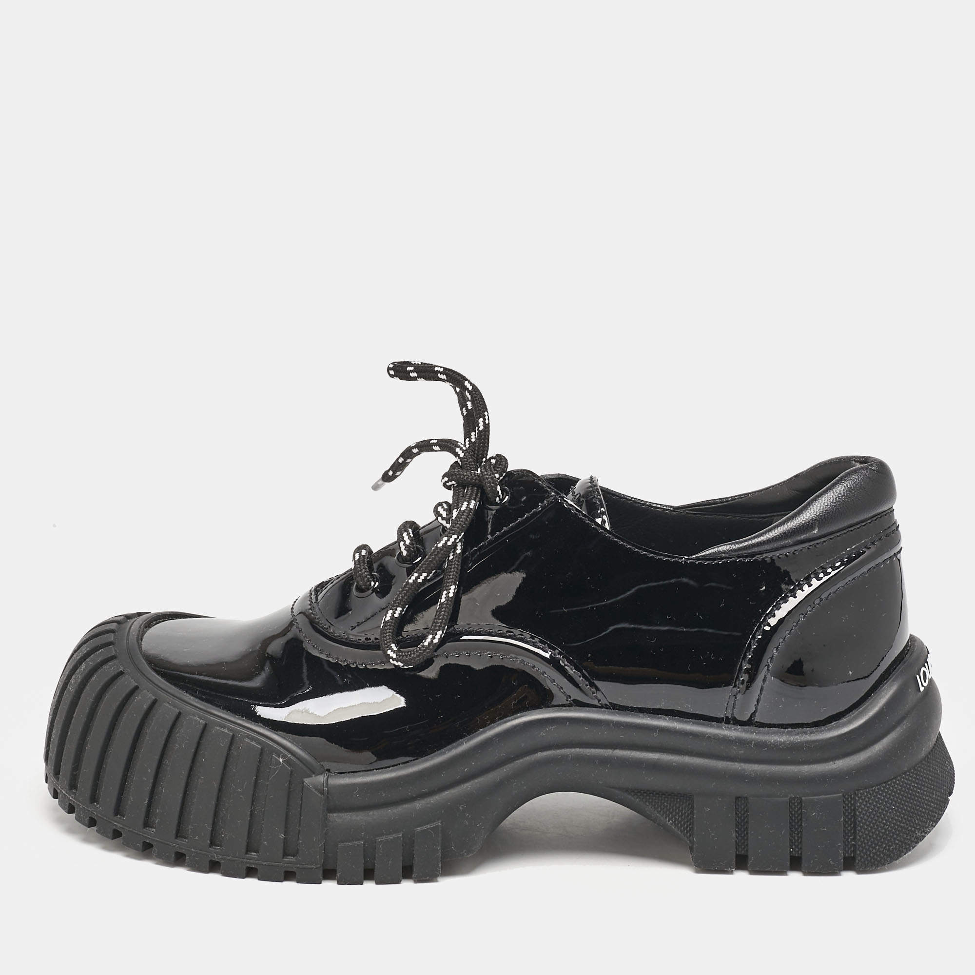 Louis Vuitton Black Patent Leather Ruby Derby Size 39