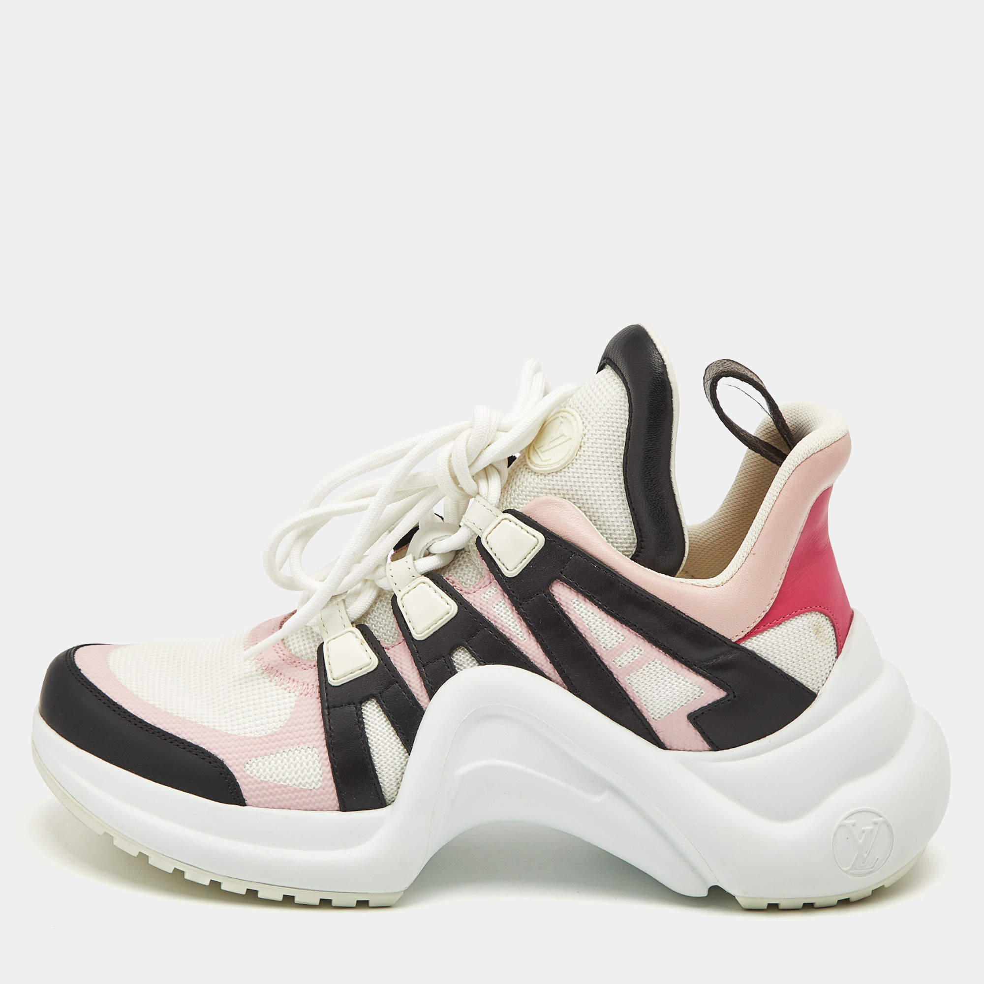 Louis Vuitton Multicolor Leather and Mesh Archlight Sneakers Size 39