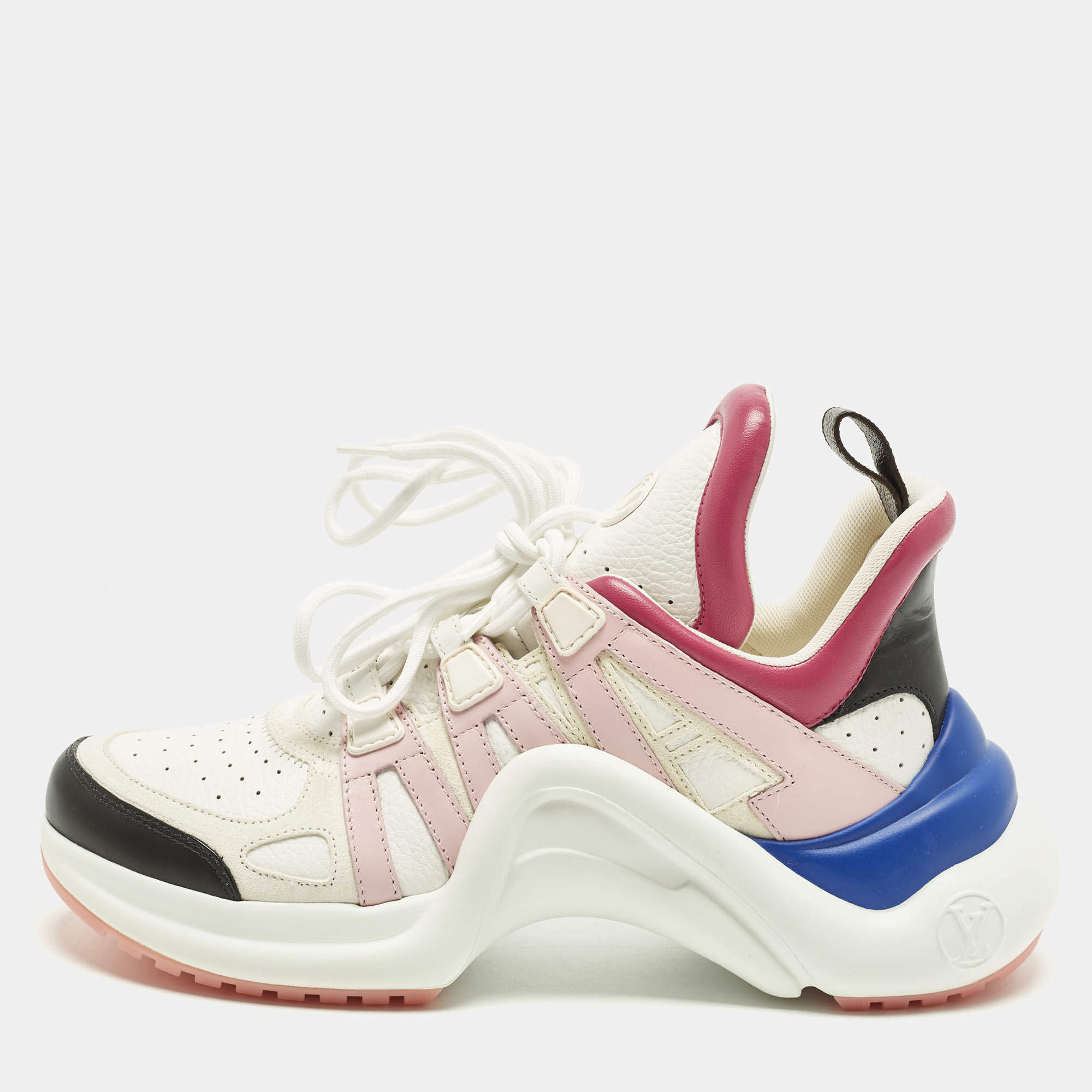 مملوكة مسبقًا Louis Vuitton LV Archlight Size 38.5 Multicolor Leather and Suede Low Top Sneakers