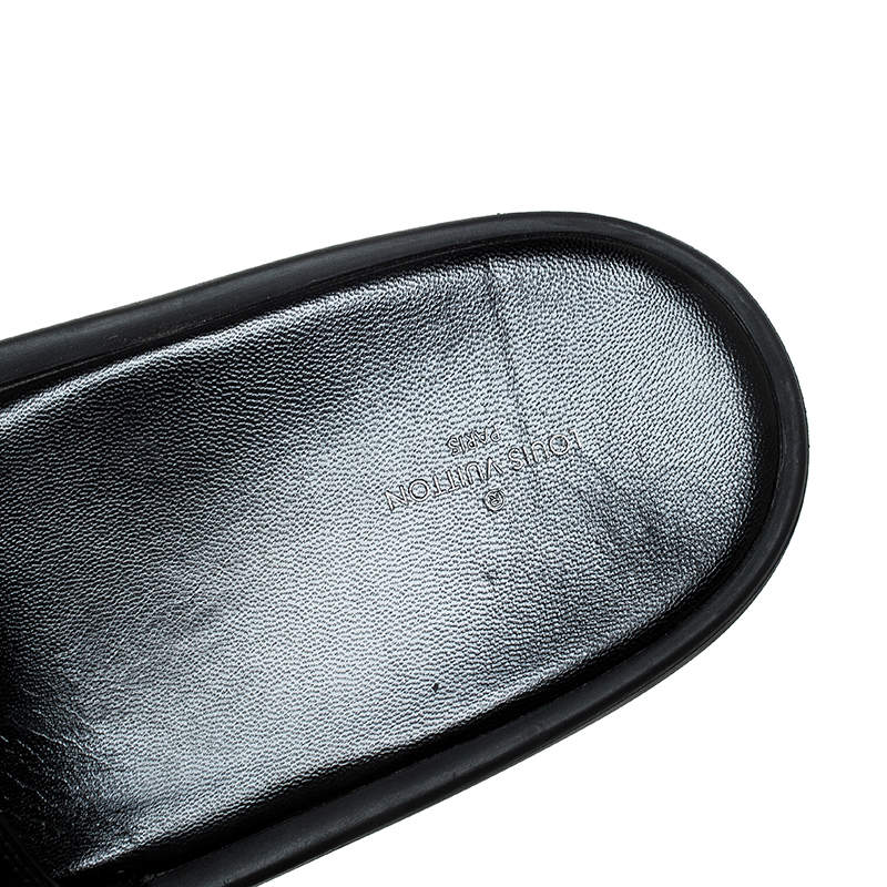 Louis Vuitton Flamingo Flat Slides in Black Leather ref.490024 - Joli Closet