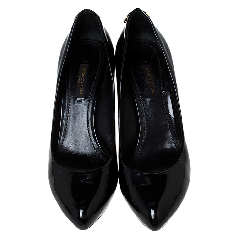 Louis Vuitton Black Patent Leather Lock It Pumps Size 37 Louis Vuitton