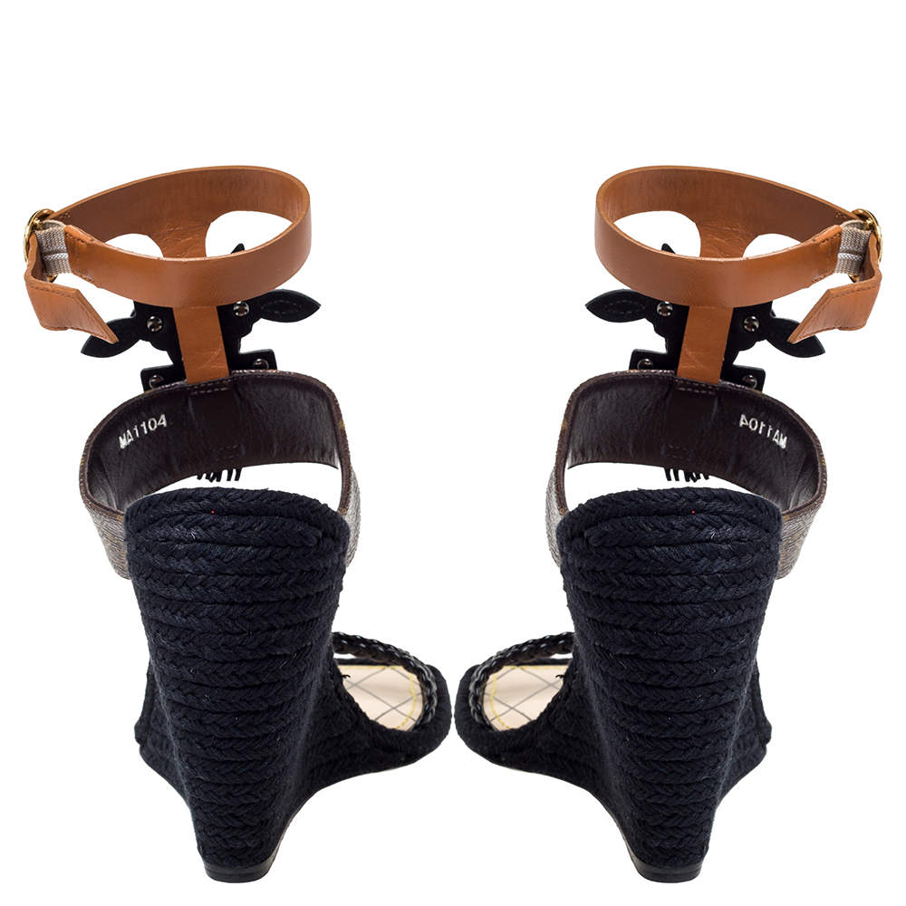 Louis Vuitton Multicolor Leather Tribal Mask Magic Spell Flat Sandals Size  39 Louis Vuitton