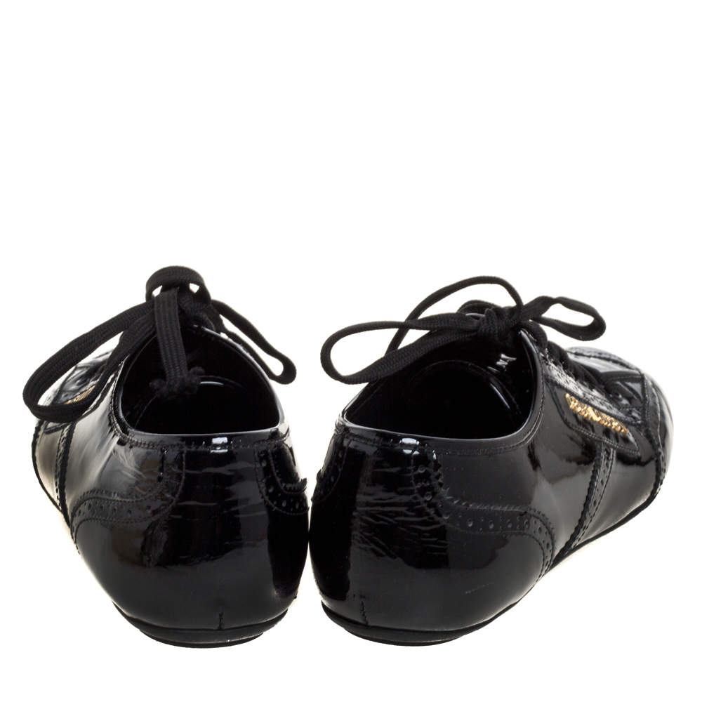 Louis Vuitton Black Patent Leather Lyric Tennis Shoes Size 8.5/39