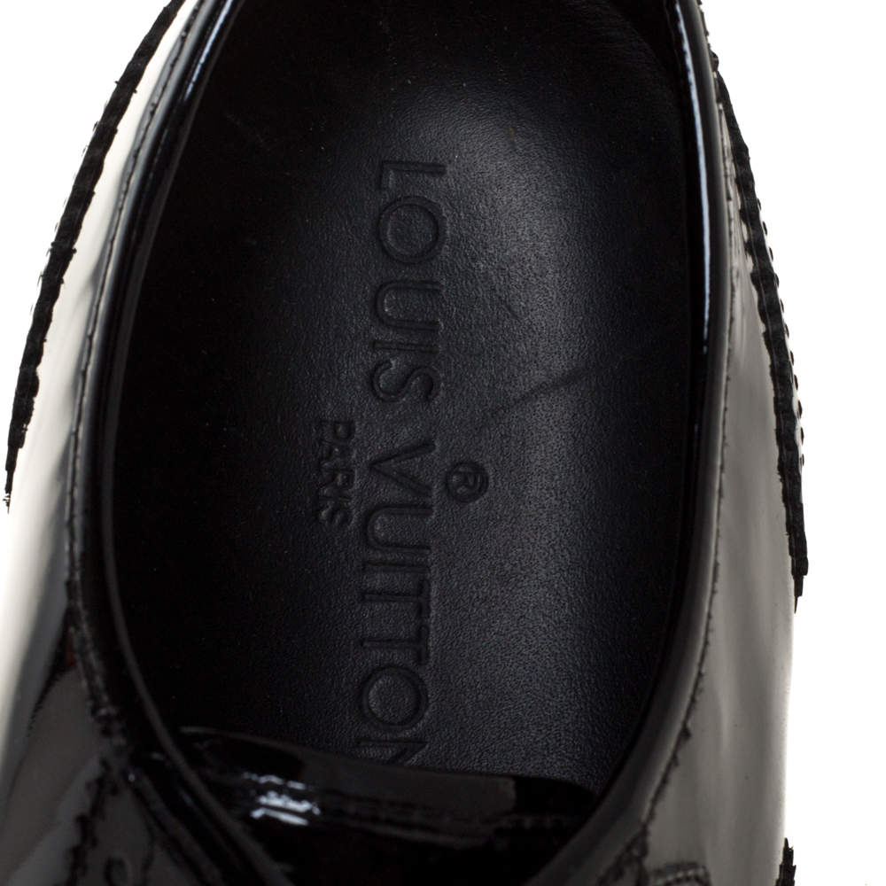 Louis Vuitton Black Patent Leather Lyric Tennis Shoes Size 8.5/39