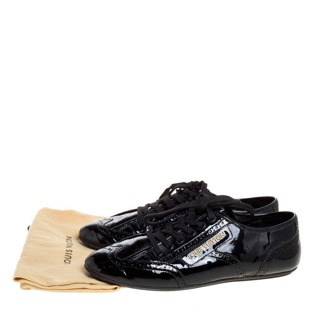 Louis Vuitton Black Patent Leather Lyric Tennis Shoes Size 8.5/39 - Yoogi's  Closet