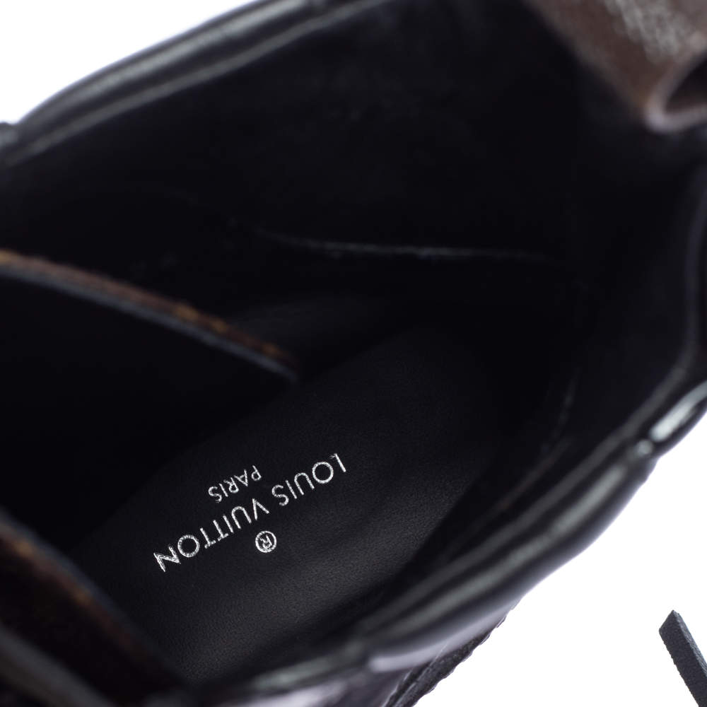Louis Vuitton Brown/Black Suede And Coated Canvas Laureate Catogram  Platform Ankle Boots Size 41 Louis Vuitton | The Luxury Closet