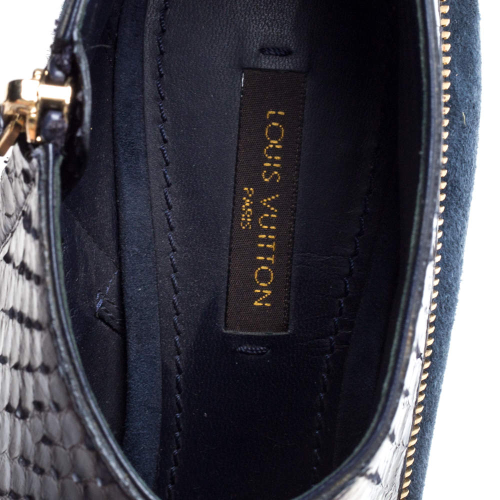Python ankle boots Louis Vuitton Black size 38 EU in Python - 31867321