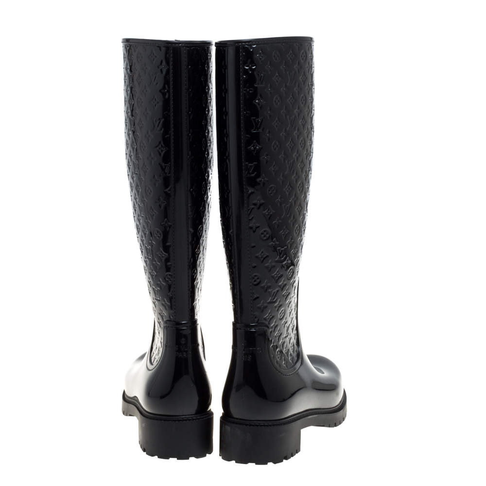 Louis Vuitton, Shoes, Louis Vuitton Monogram Rubber Rain Boots Shoes Women  38 Black