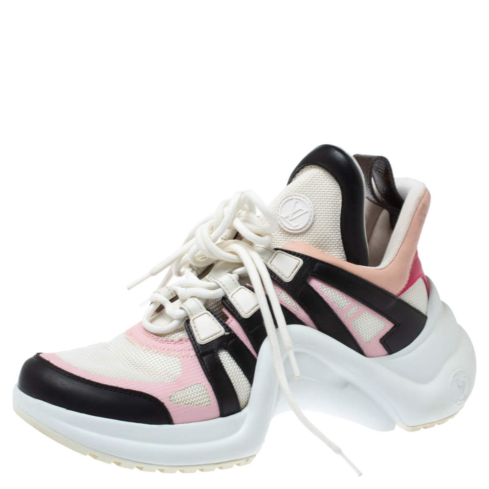 LOUIS VUITTON WOMEN'S LV ARCHLIGHT SNEAKER PINK SIZE 42